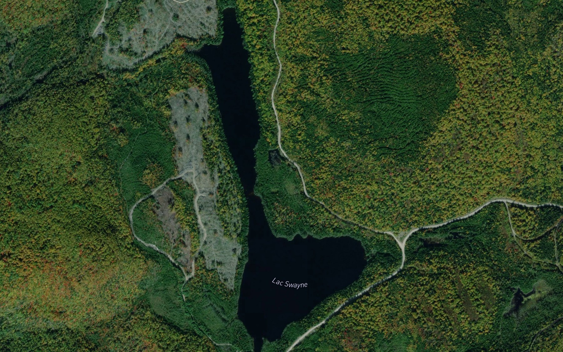 Satellite map of the Lac Swayne