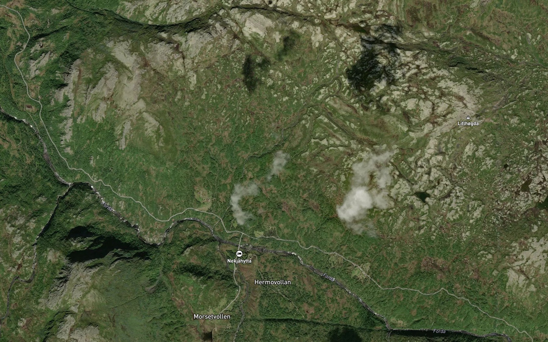 Satellite map of the Klokkarbekken