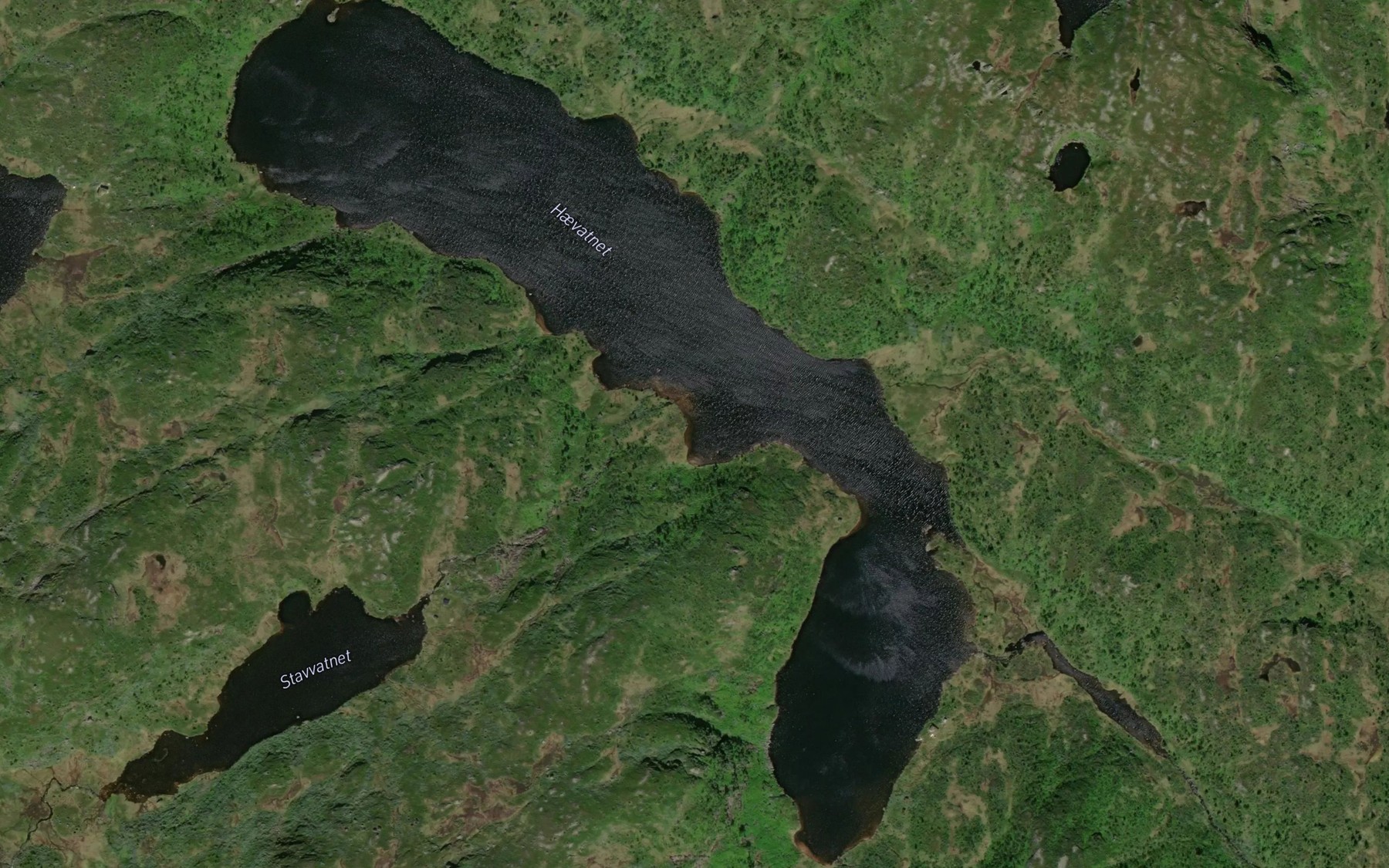 Satellite map of the Haevatn
