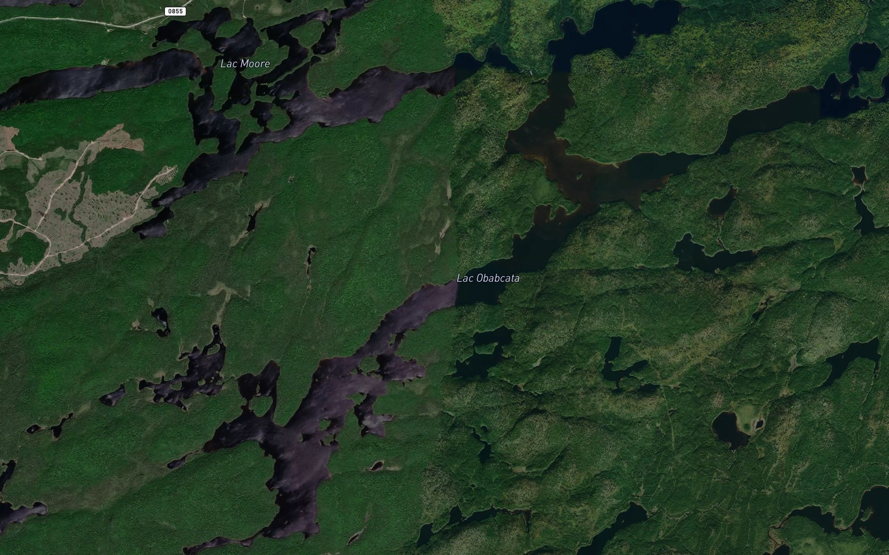 Satellite map of the Lac Obabcata