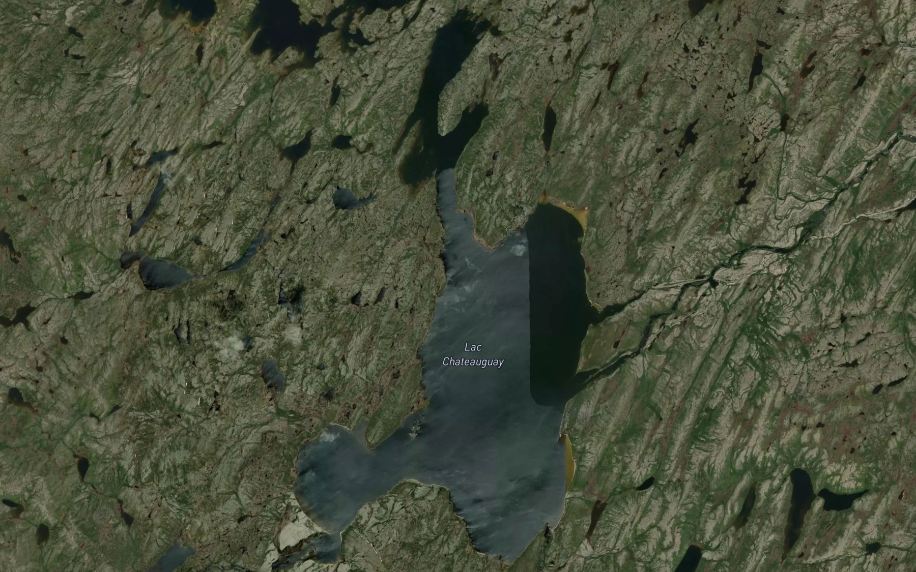 Satellite map of the Lac Chateauguay