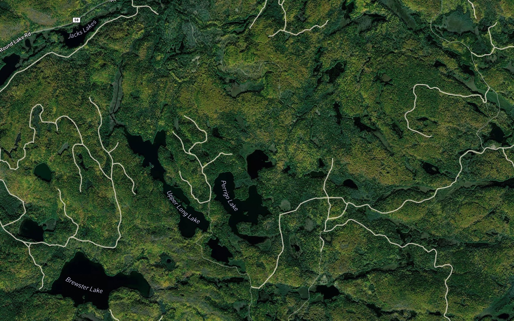 Satellite map of the Dunns Lake