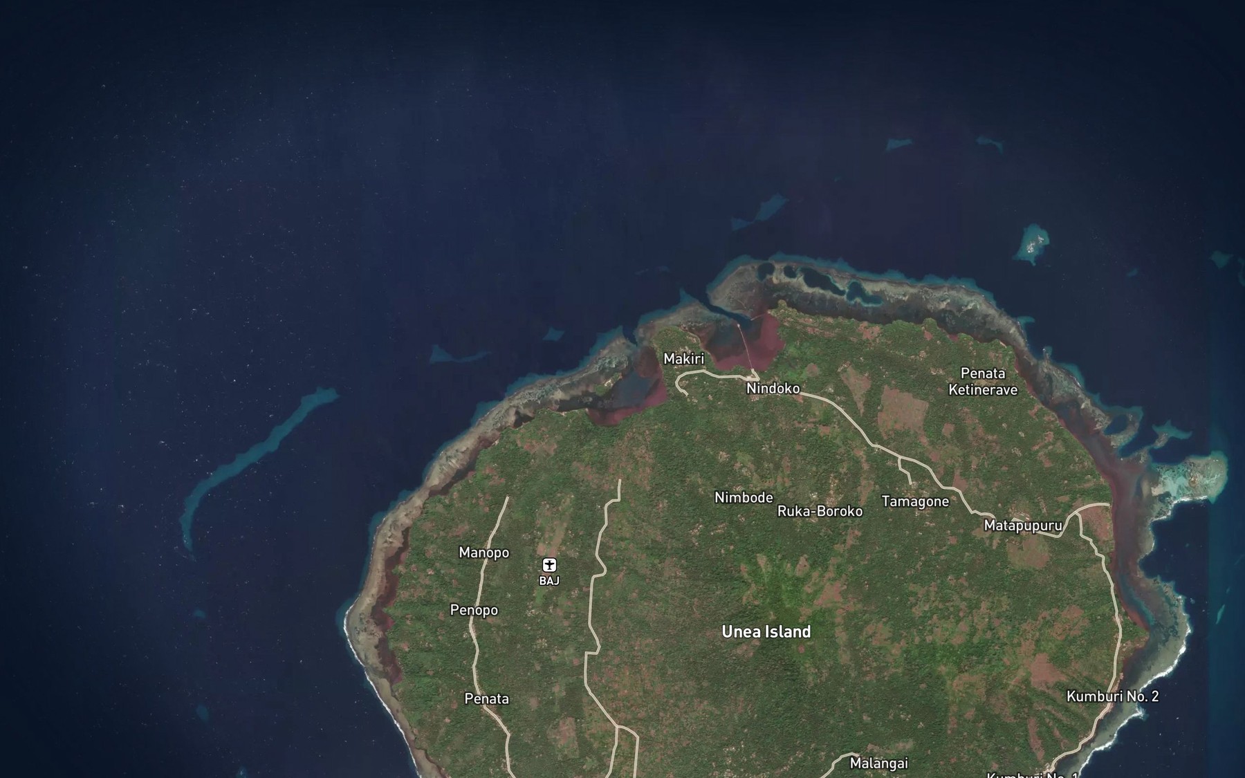 Satellite map of the Tambaram Bay