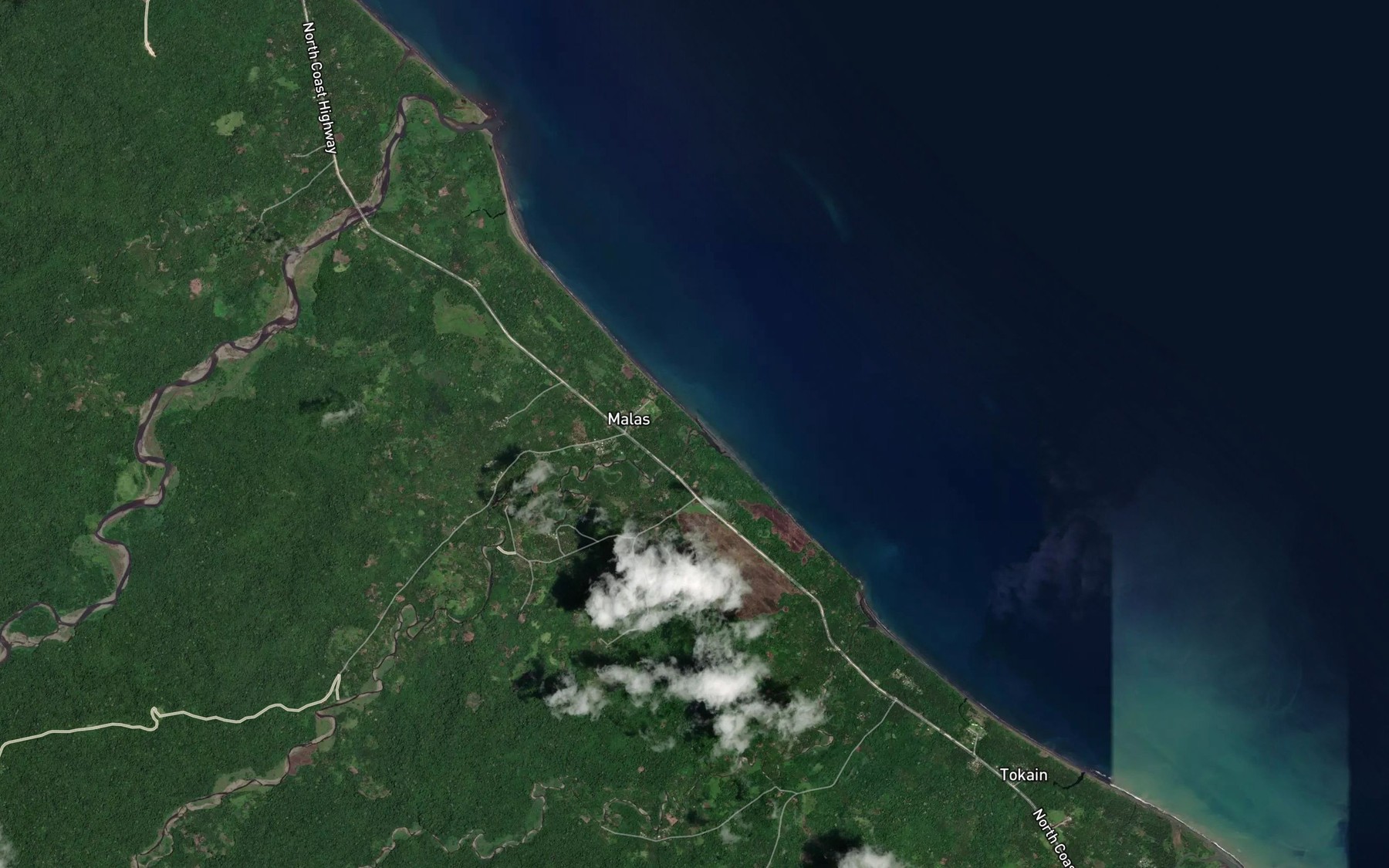 Satellite map of the Gabei River