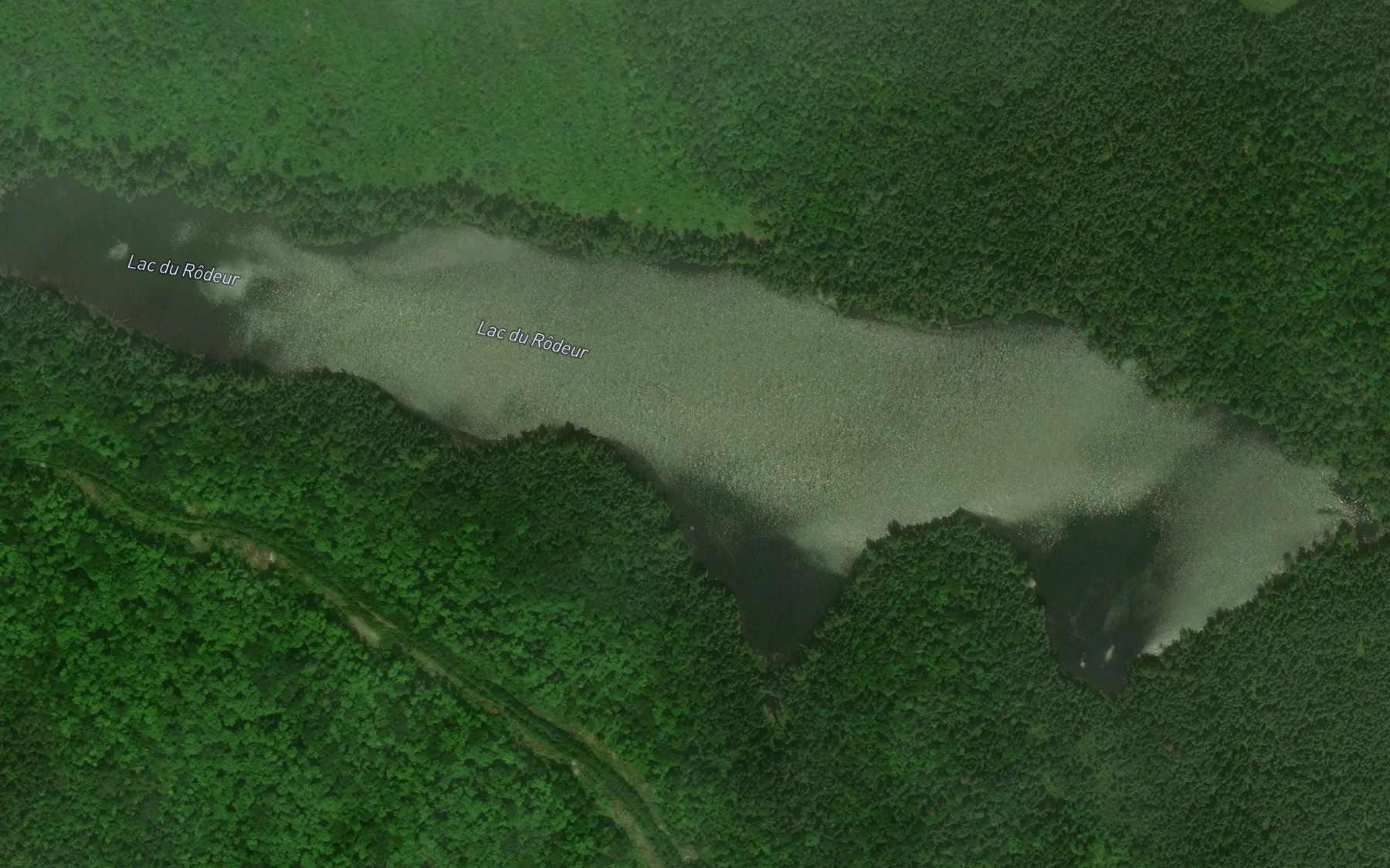 Satellite map of the Lac du Rodeur