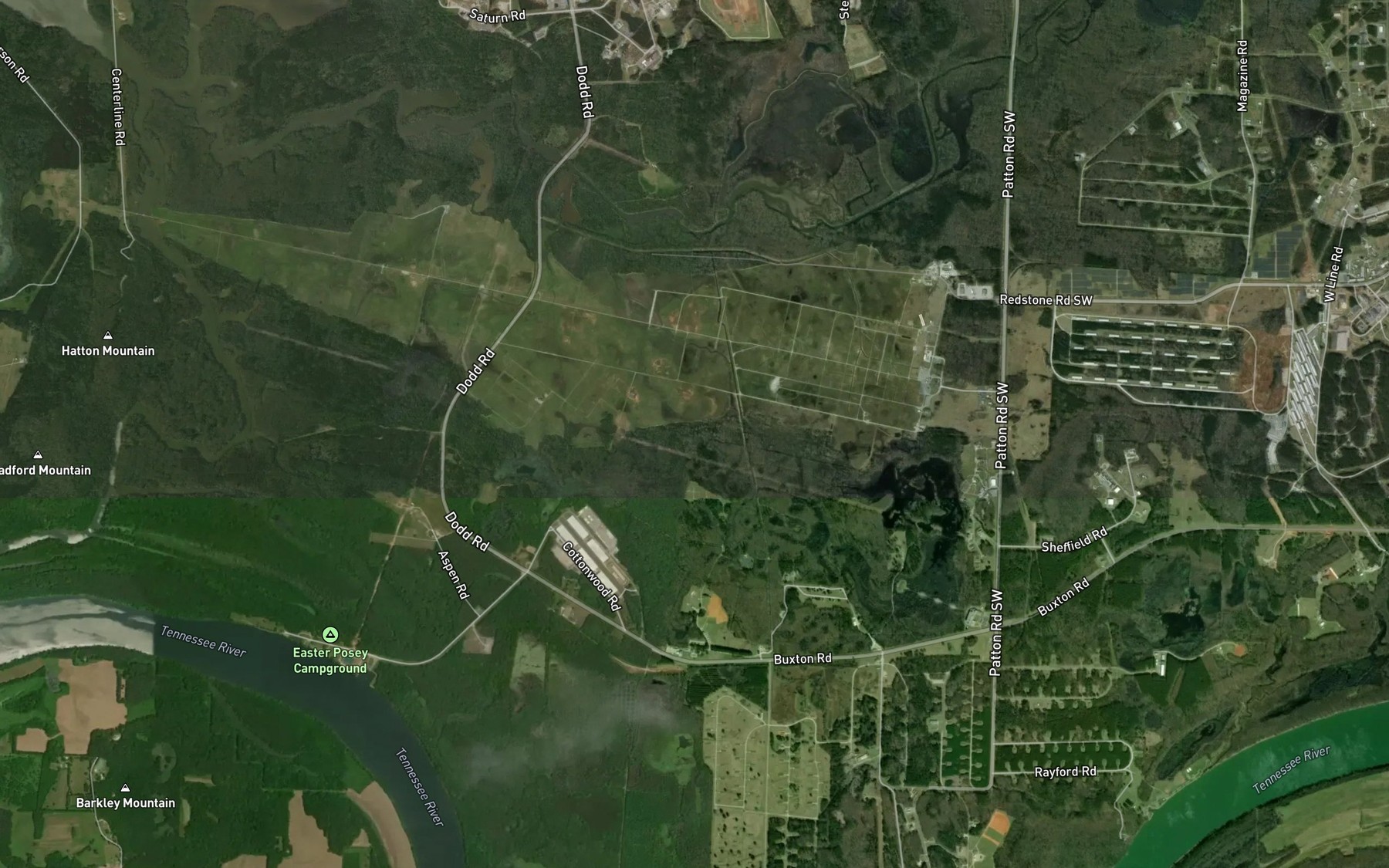Satellite map of the Cribbs Pond