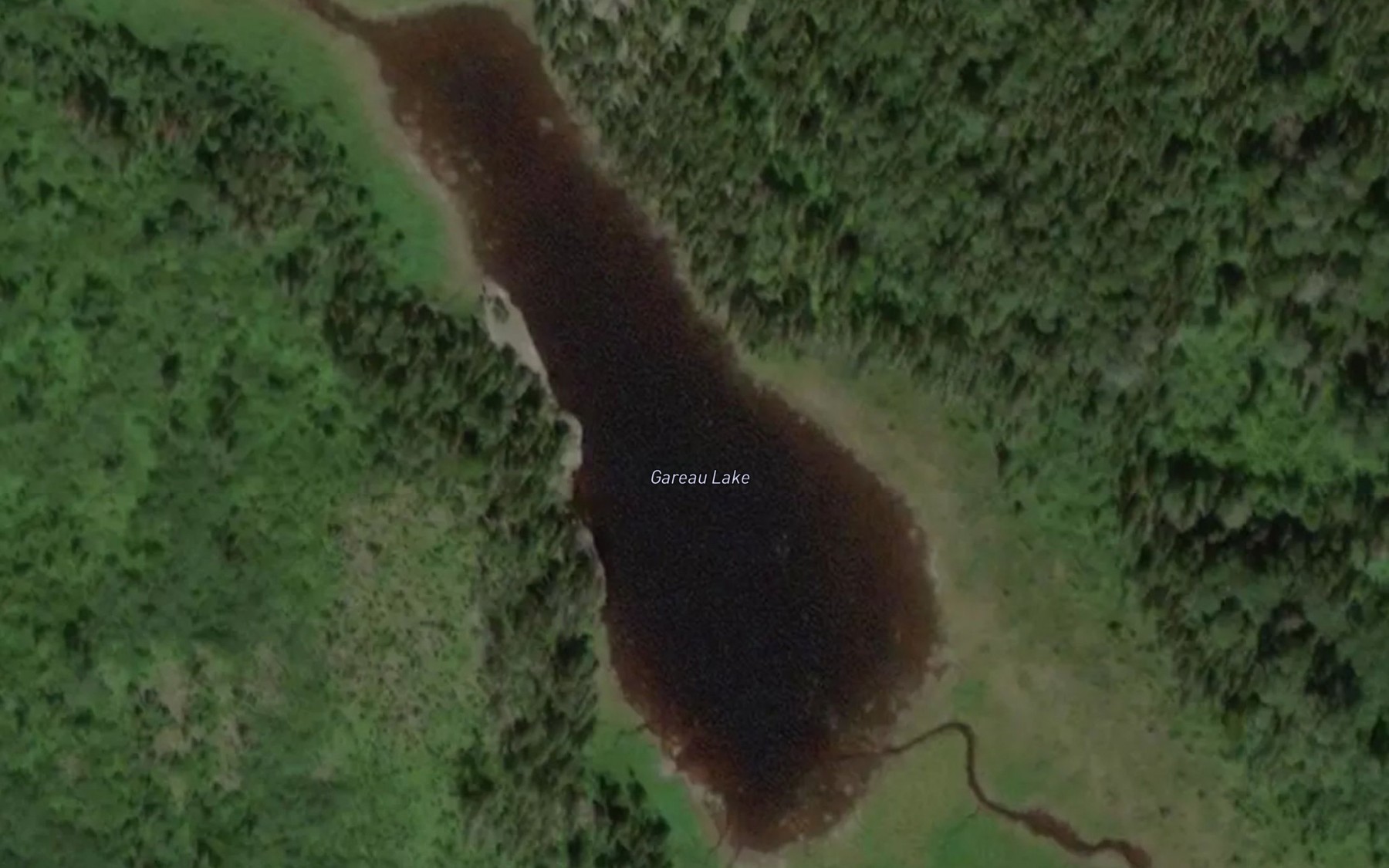 Satellite map of the Gareau Lake