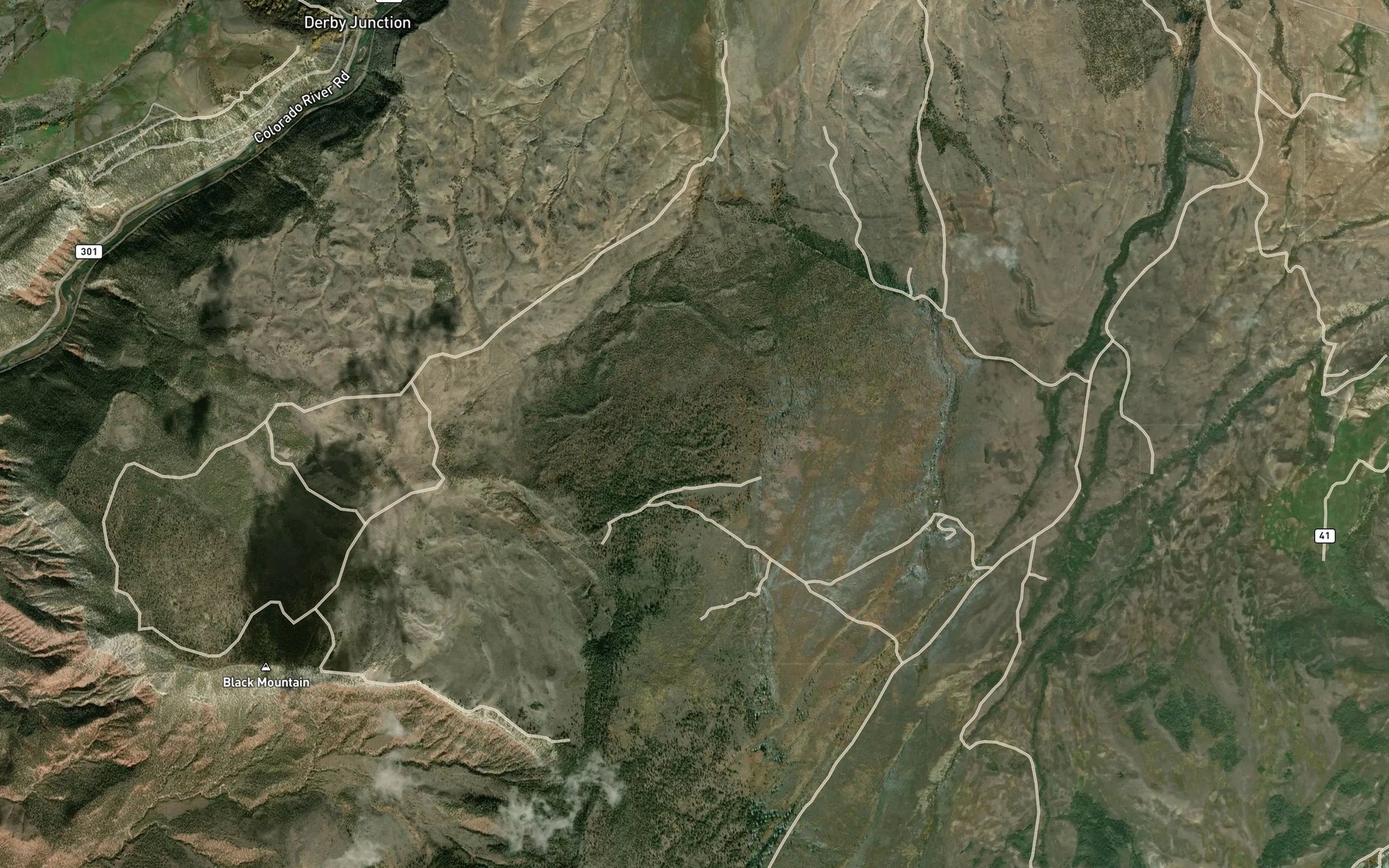 Satellite map of the Craig Horse Creek