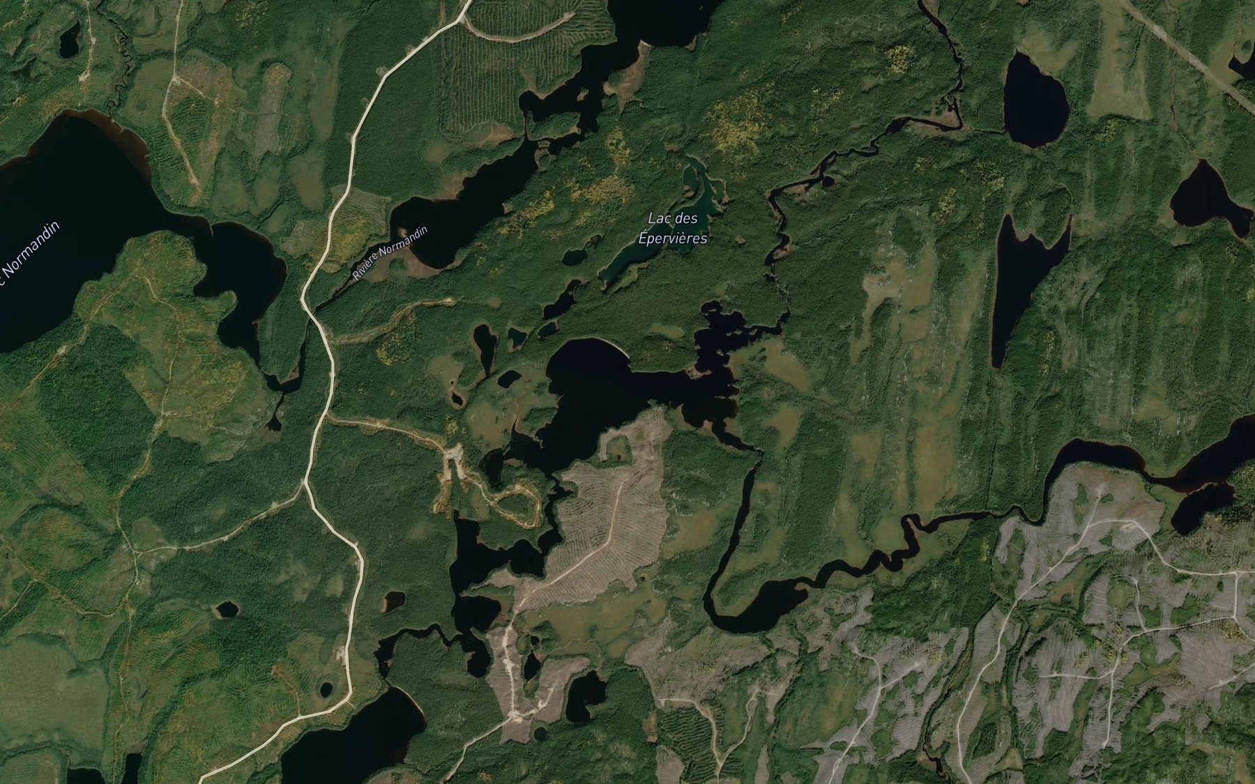 Satellite map of the Lac Saint-Nom