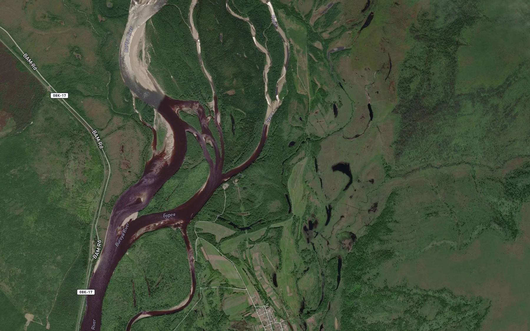 Satellite map of the Dzhigdomyn