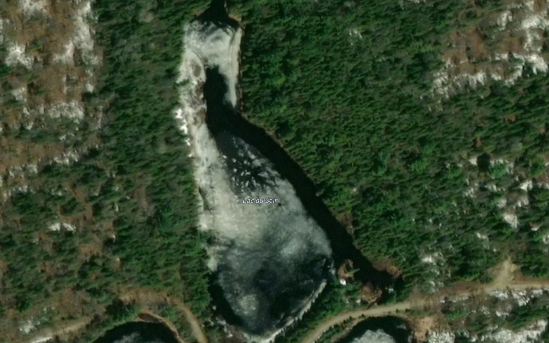 Satellite map of the Lac du Soir