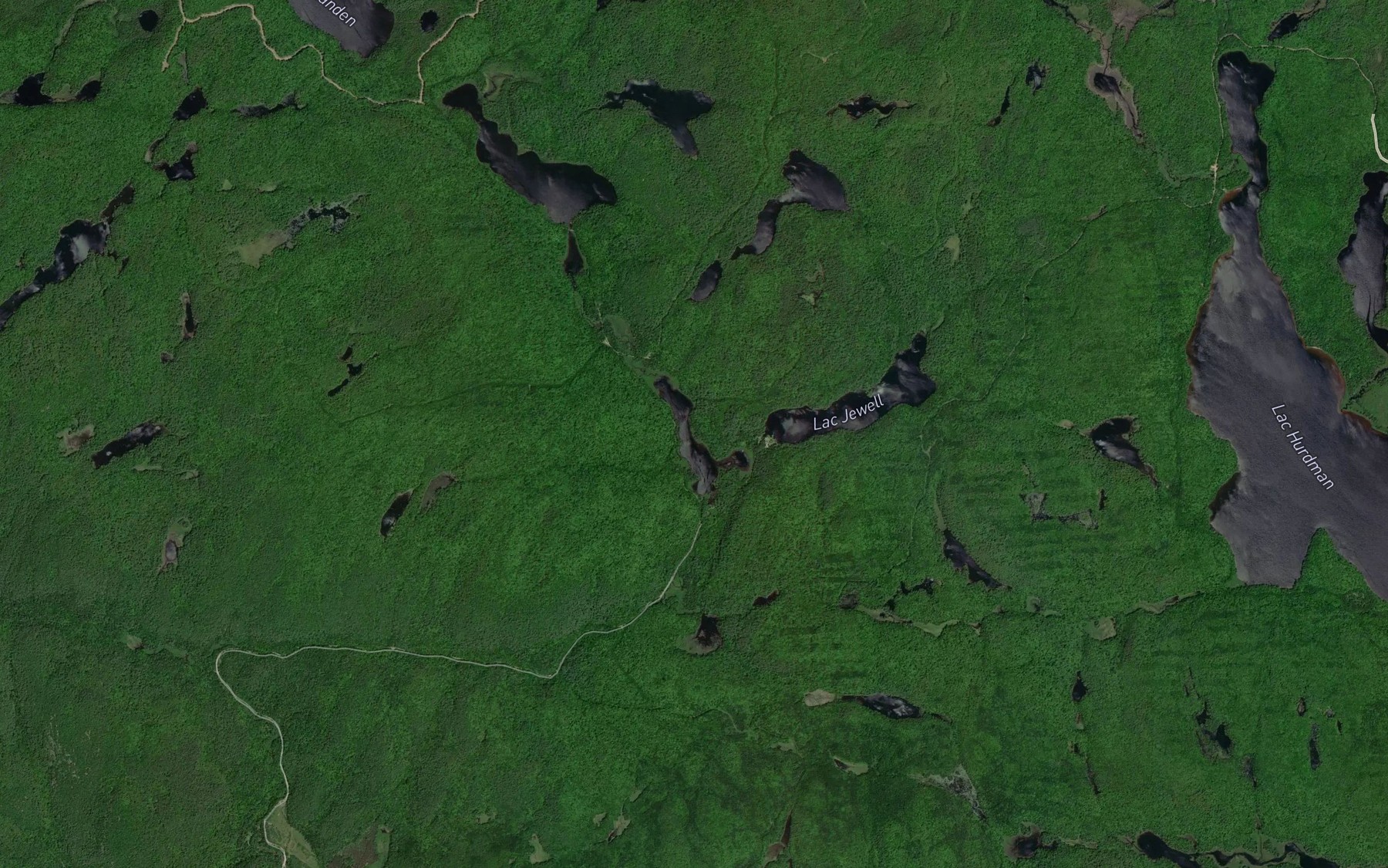 Satellite map of the Lac Nichabau