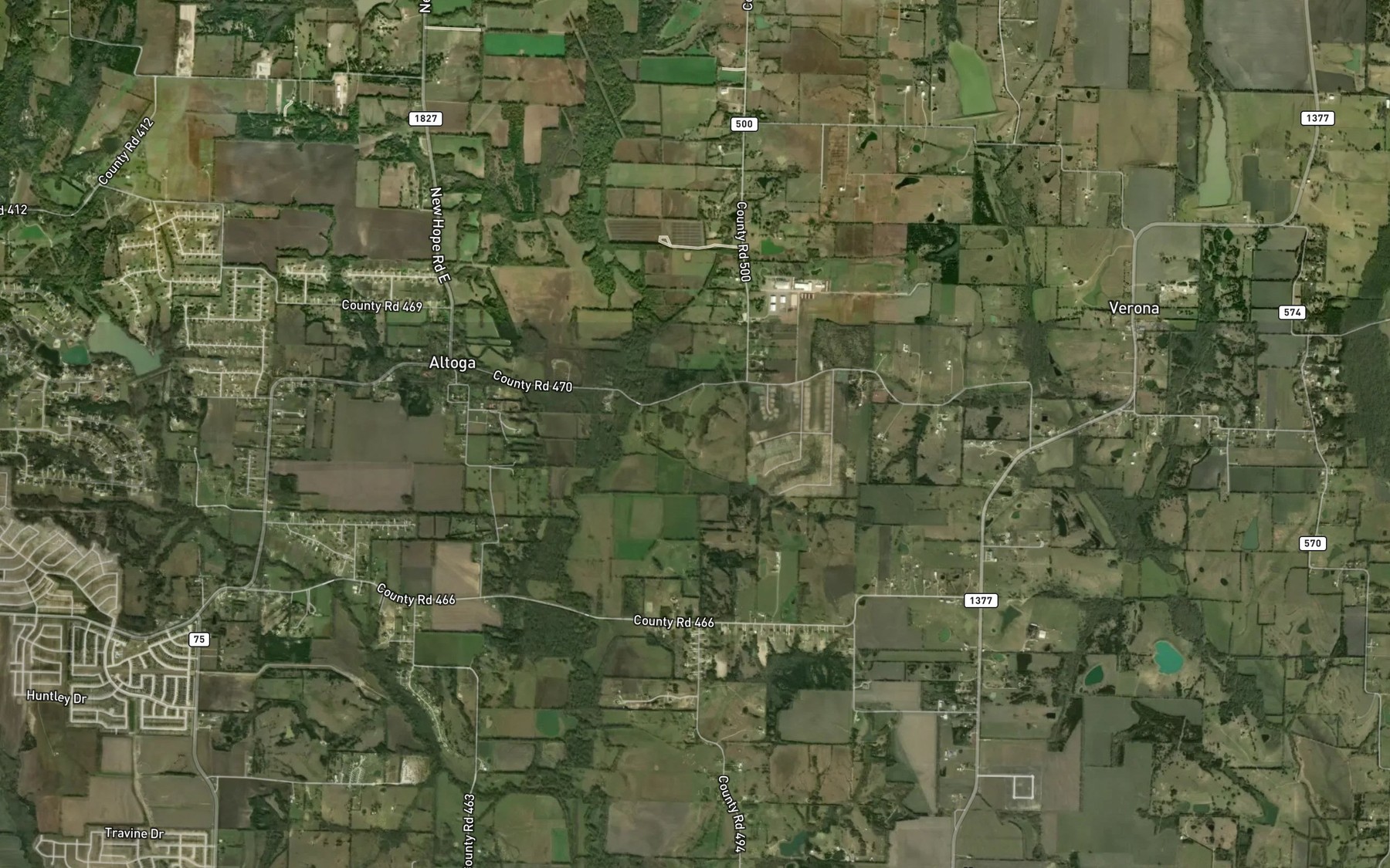 Satellite map of the Lewis Lake