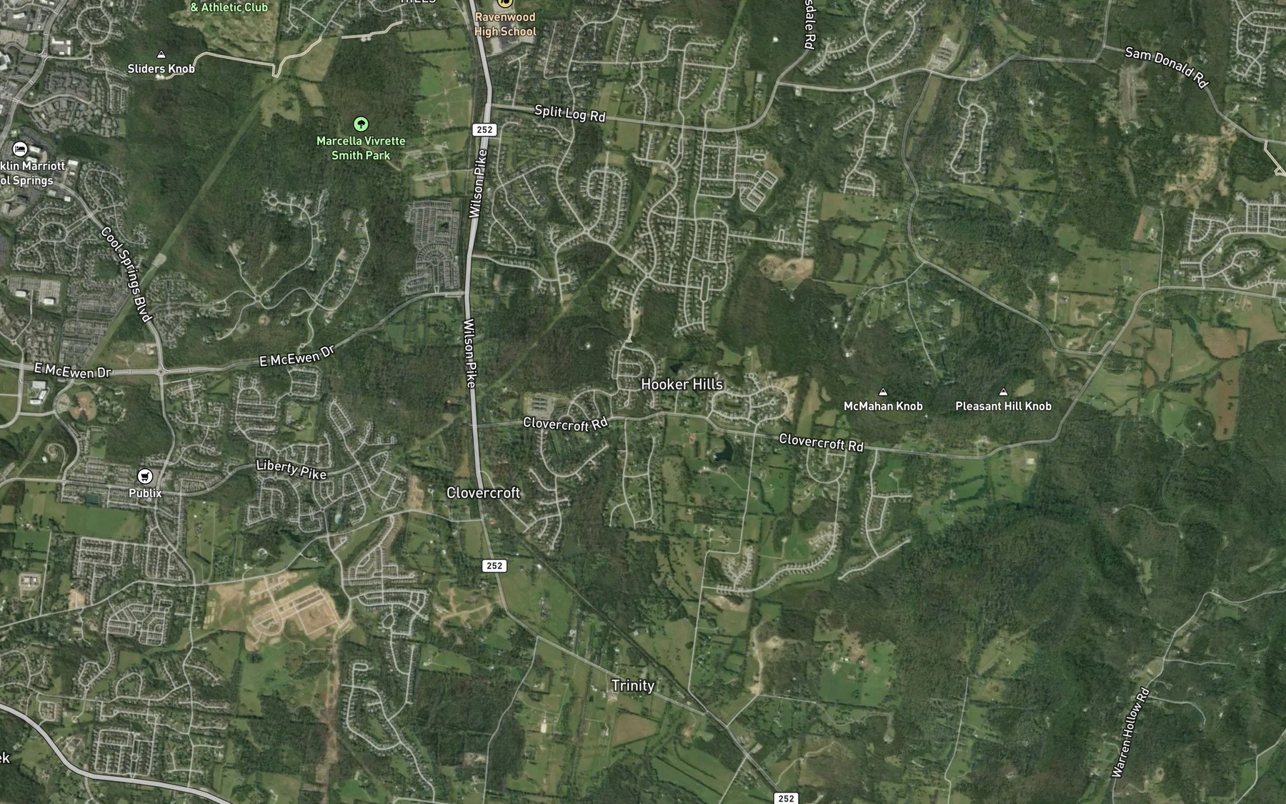 Satellite map of the Herbert Branch