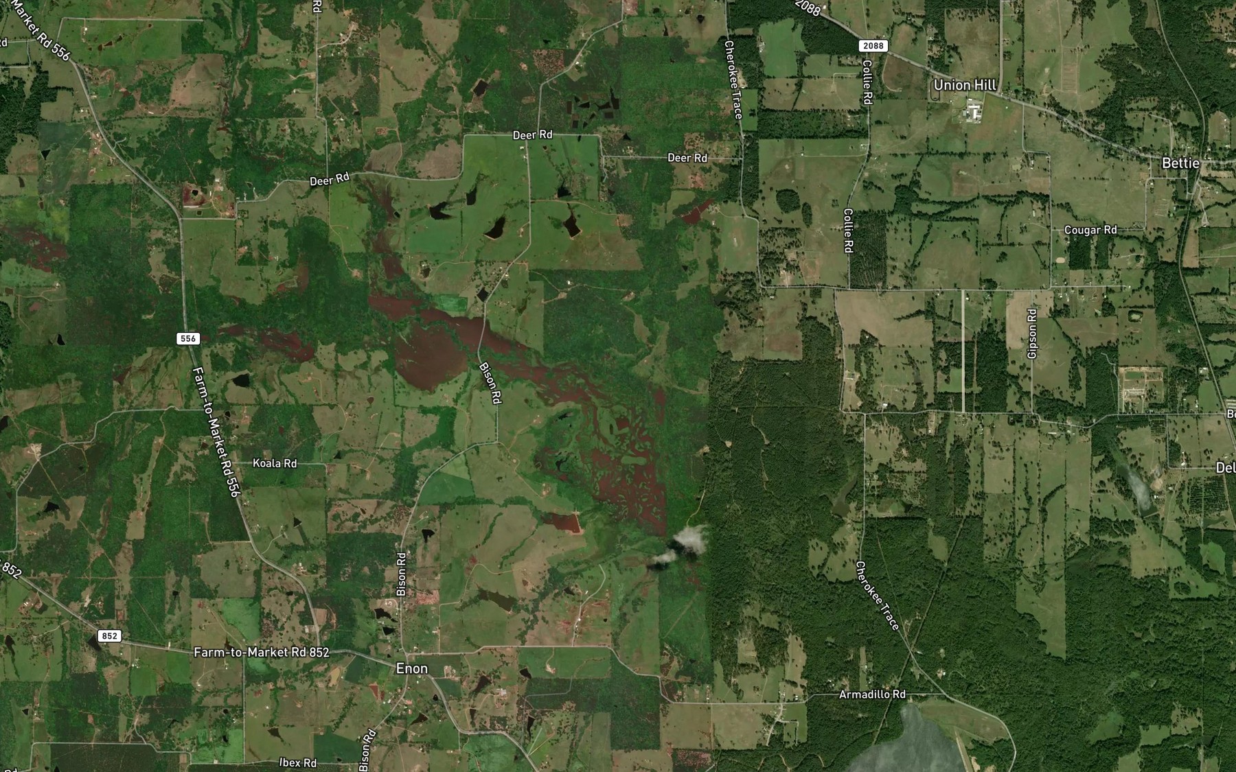 Satellite map of the Hamberlin Branch
