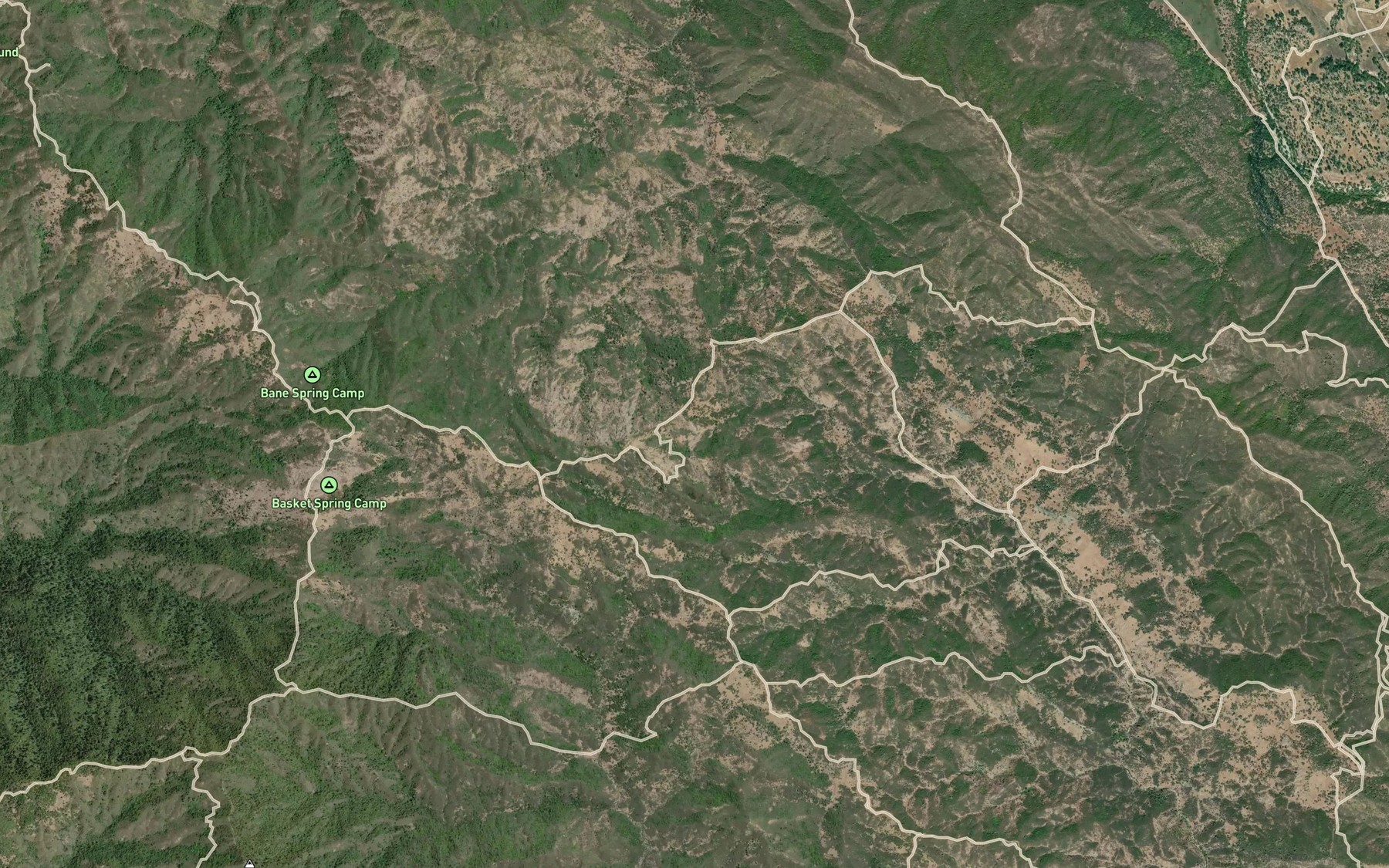 Satellite map of the Round Spring