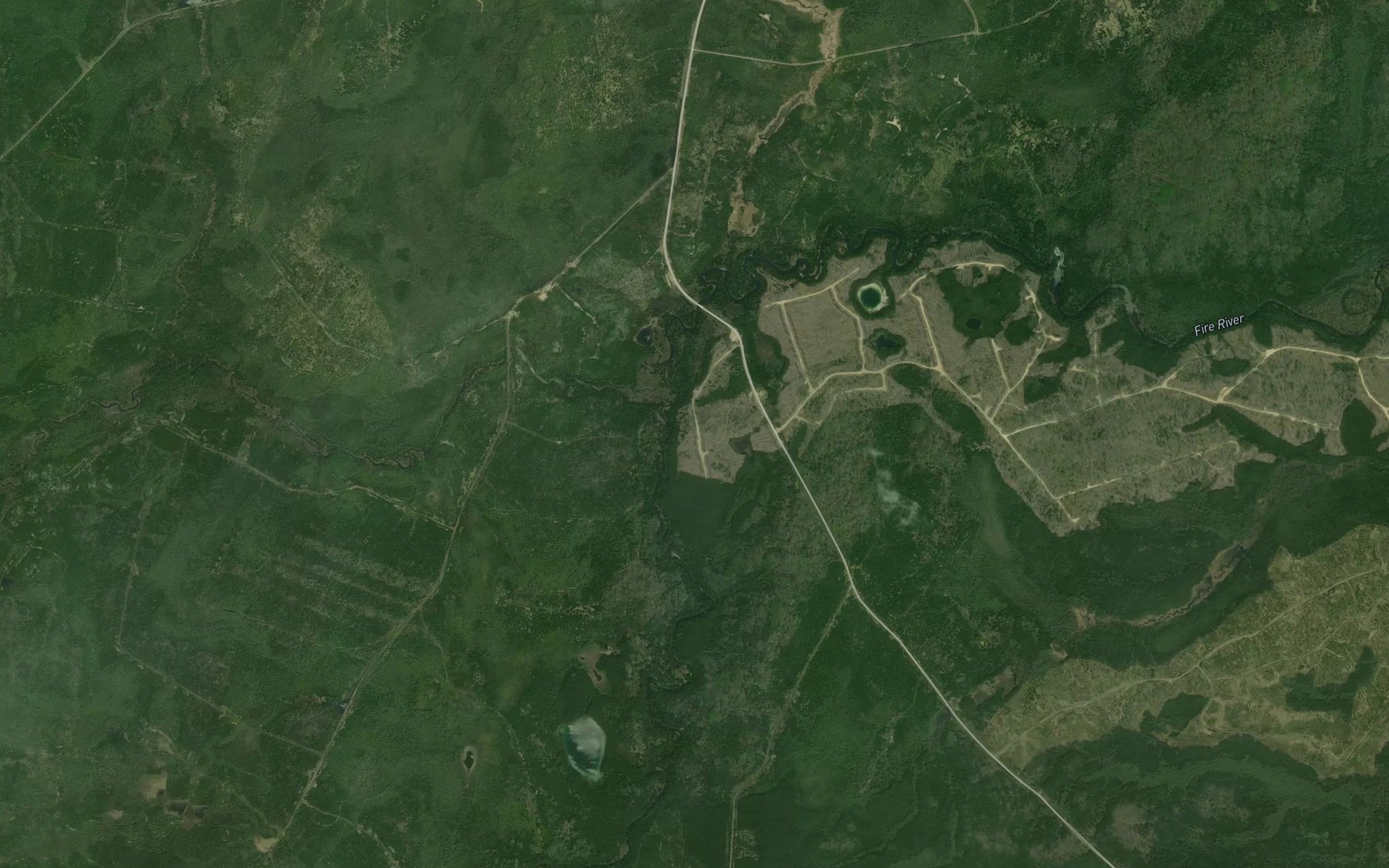 Satellite map of the Mildred Creek