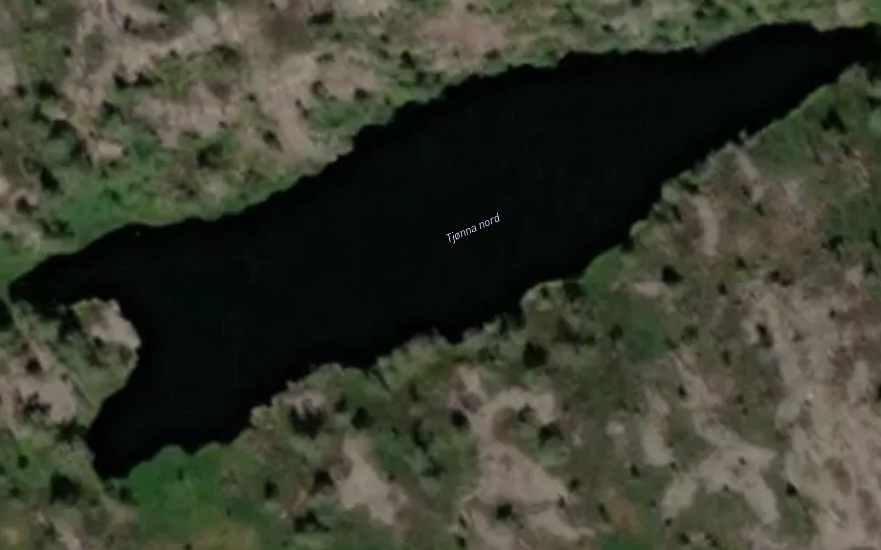 Satellite map of the Tjonna nord