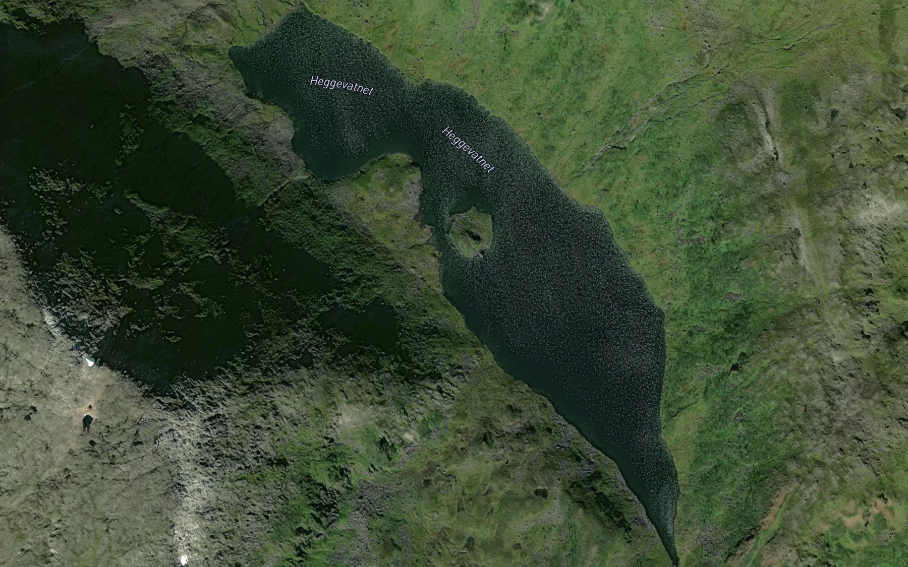 Satellite map of the Heggvatnet