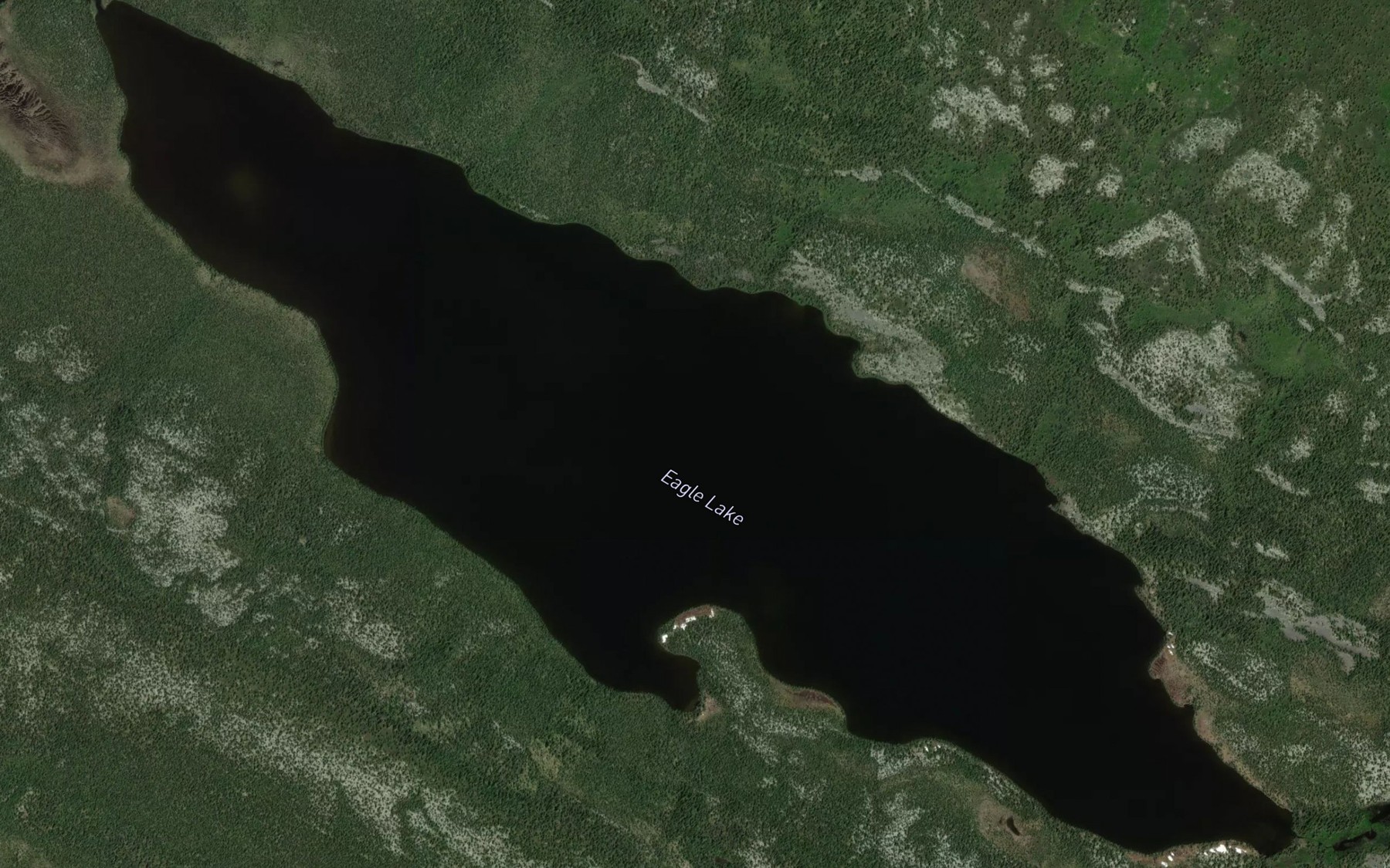 Satellite map of the Eagle Lake