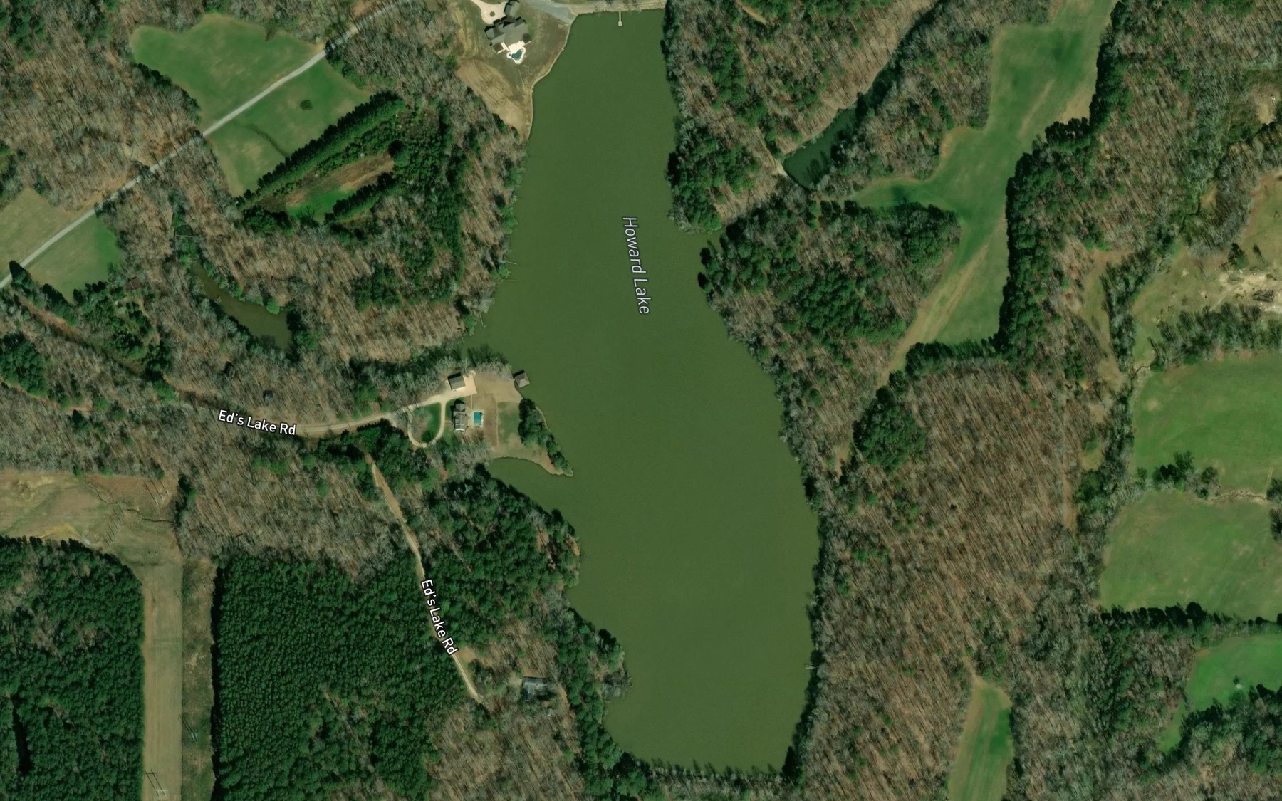 Satellite map of the Howard Lake