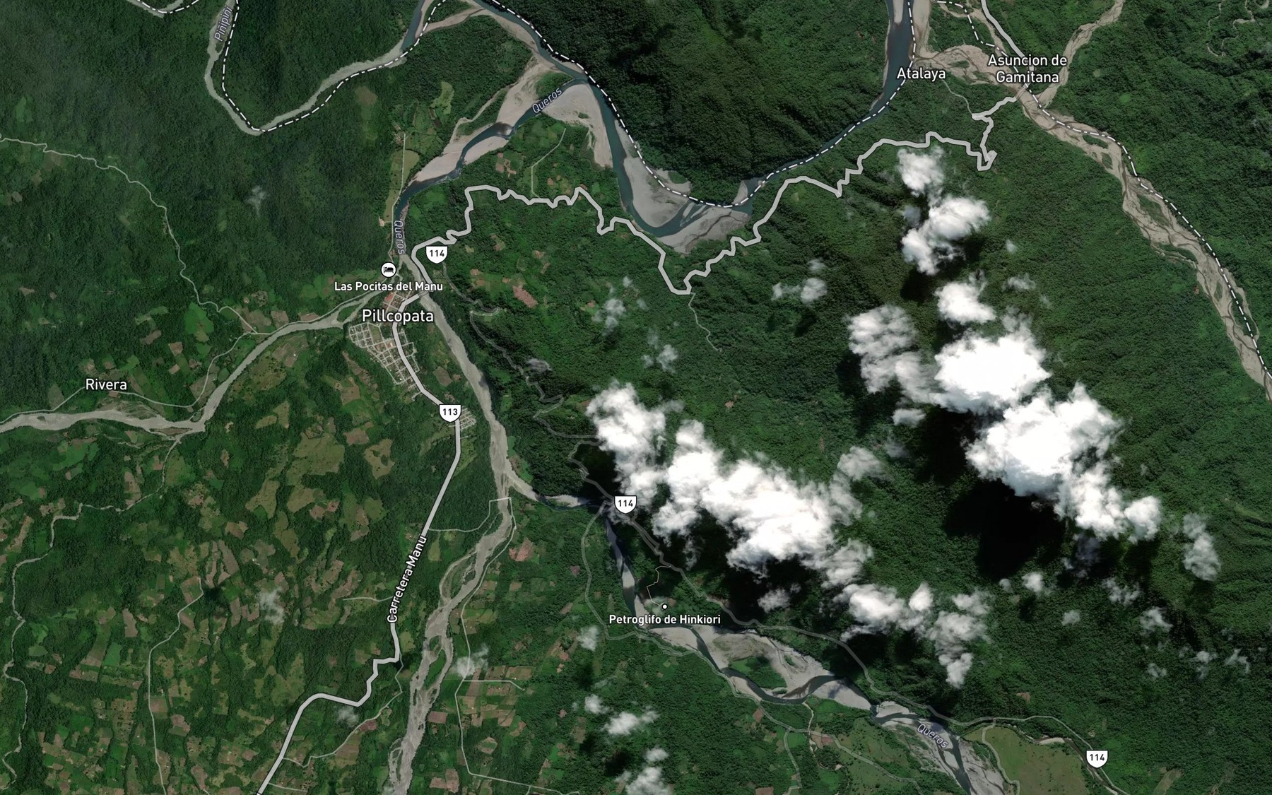Satellite map of the Rio Maestron