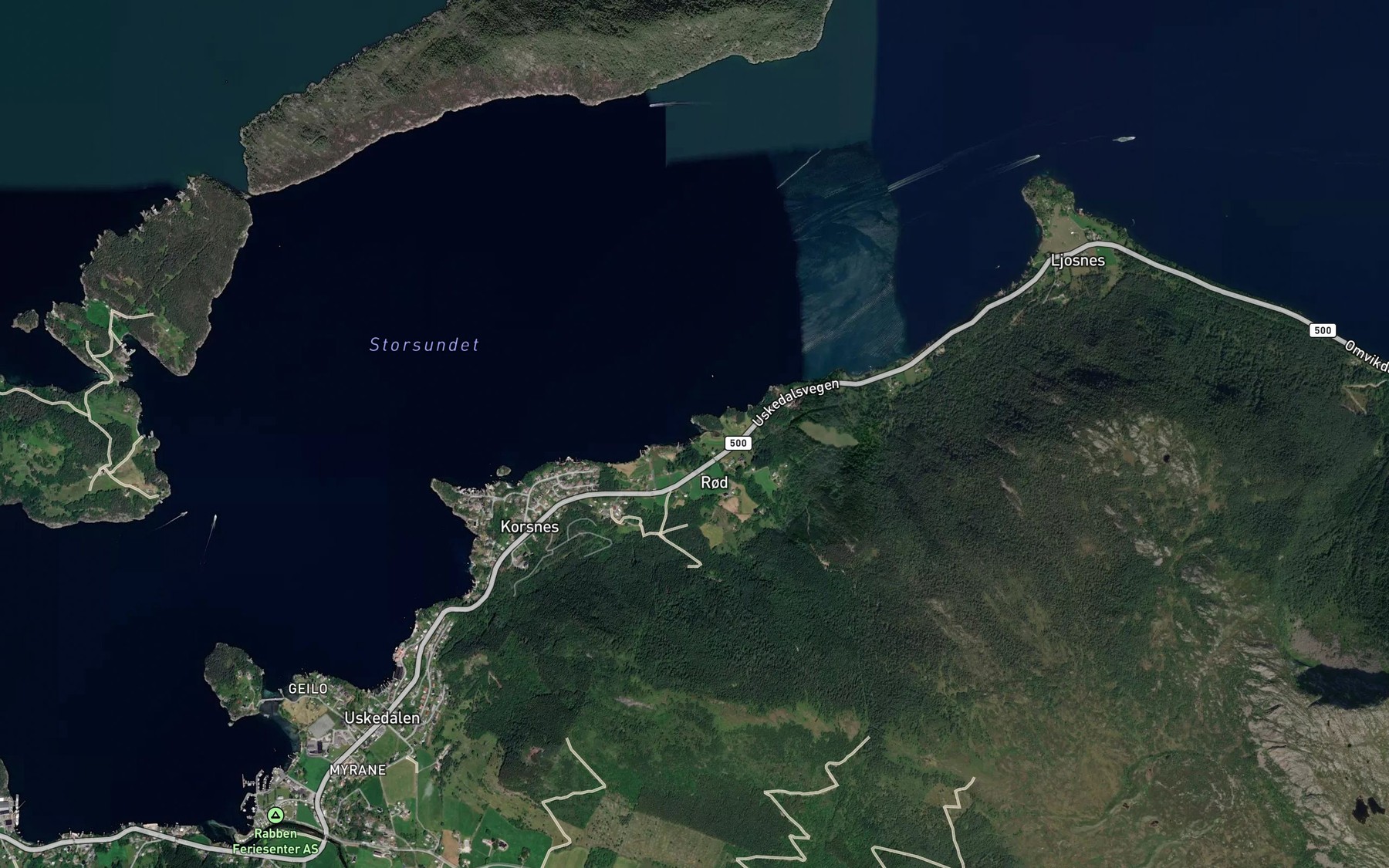Satellite map of the Rodsvagen