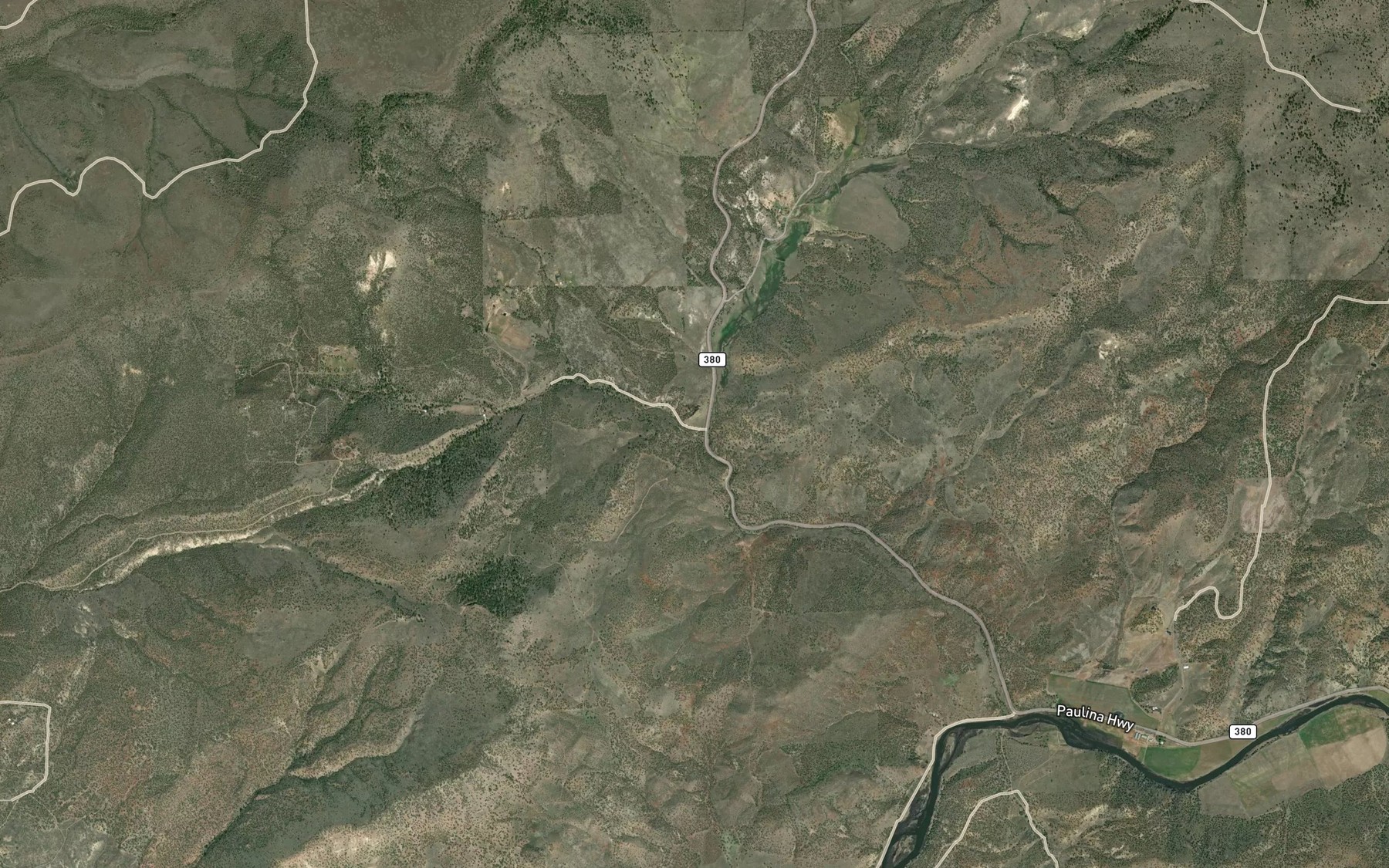 Satellite map of the O'Neil Creek