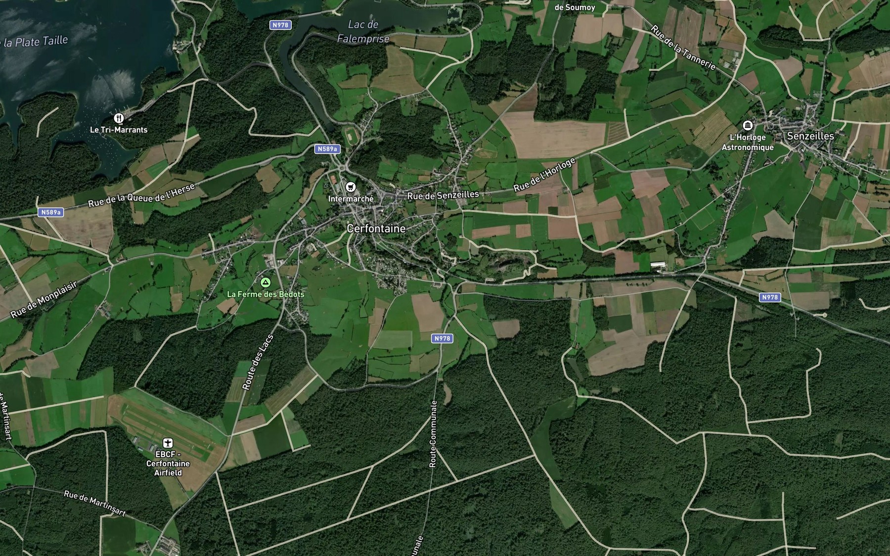 Satellite map of the Vaux