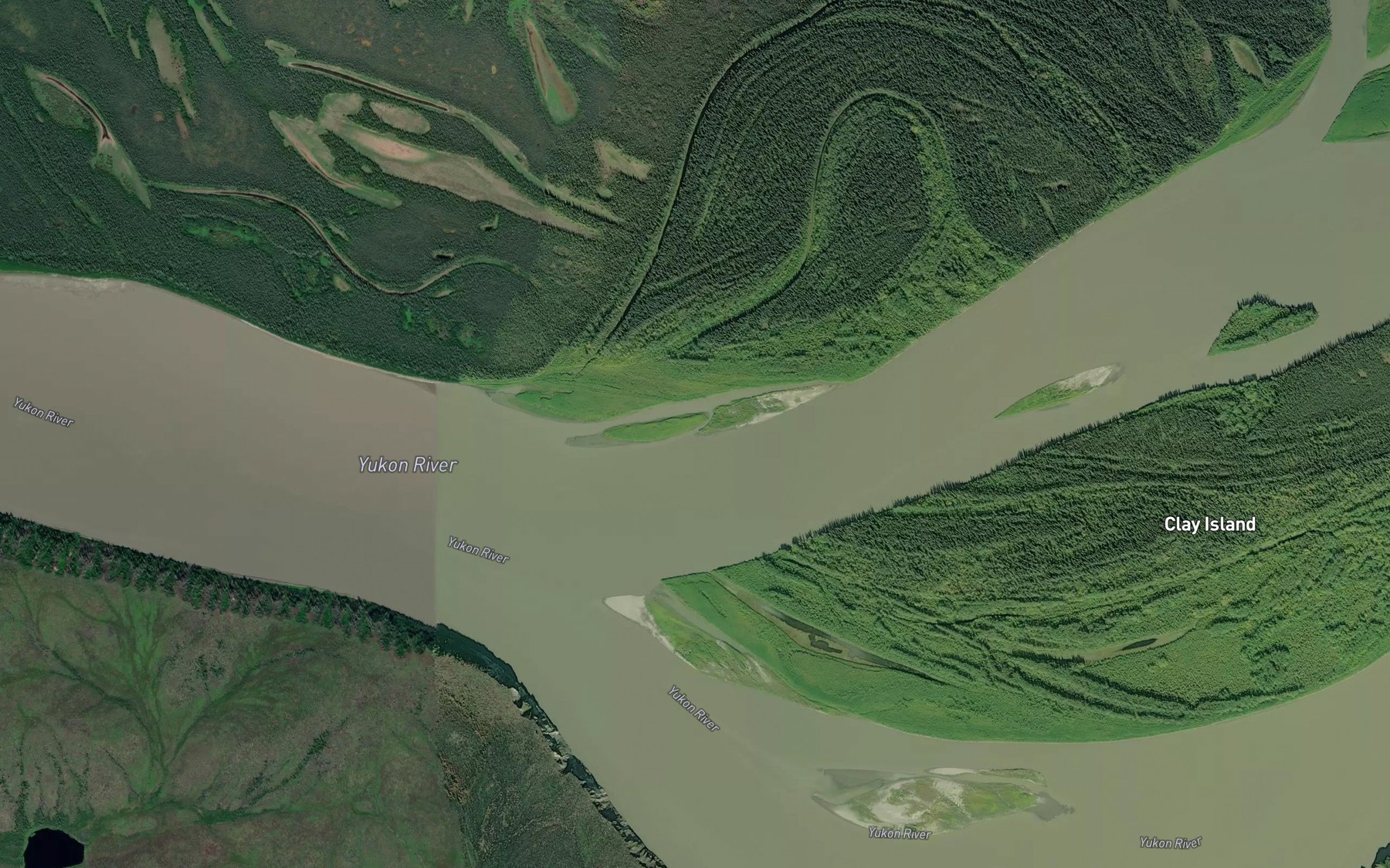 Satellite map of the Clayhill Slough