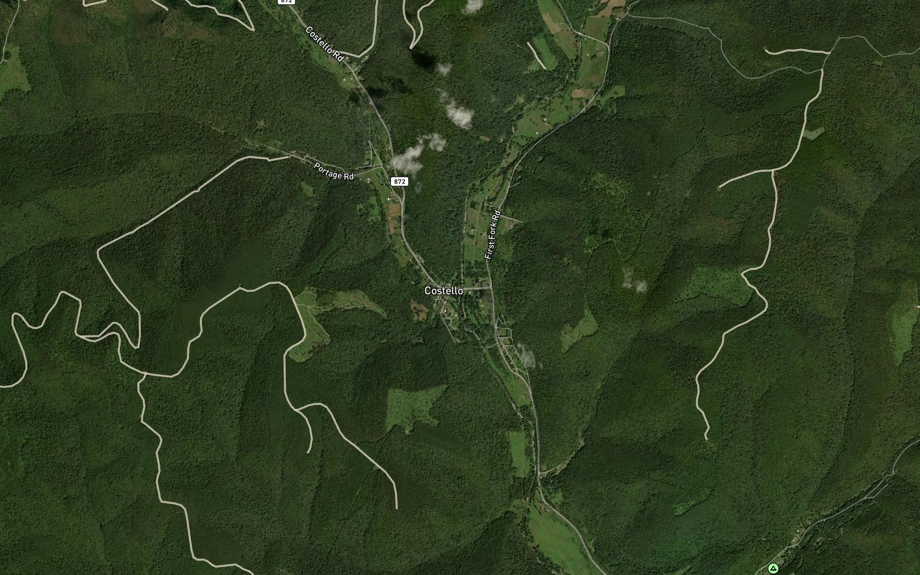 Satellite map of the Freeman Run