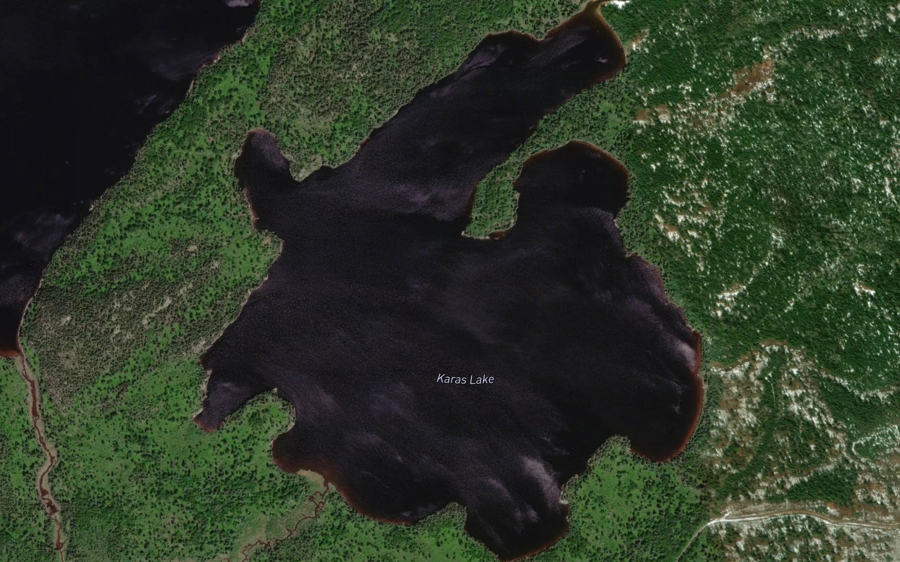 Satellite map of the Karas Lake
