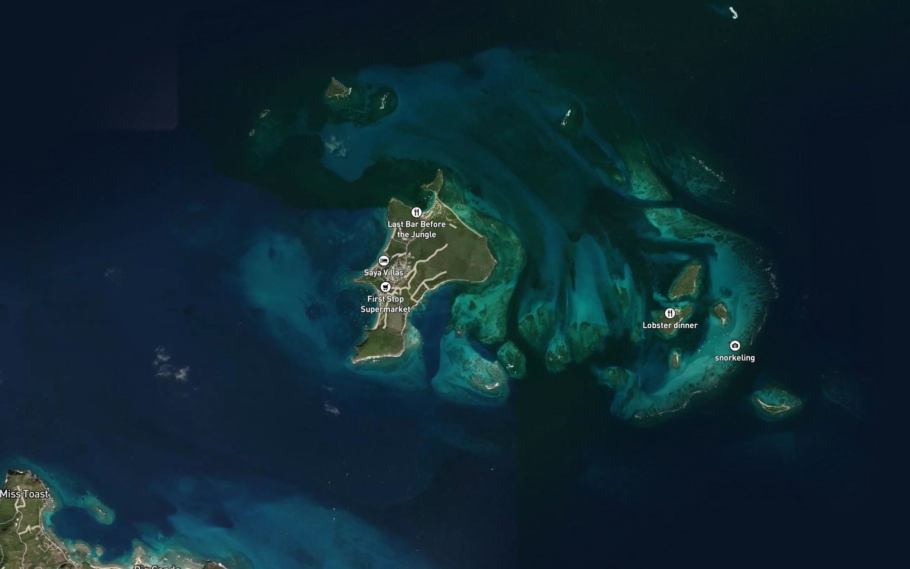 Satellite map of the Upper Bay