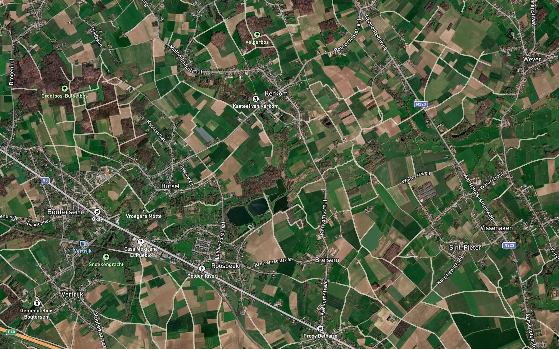 Satellite map of the Malendriesbeek