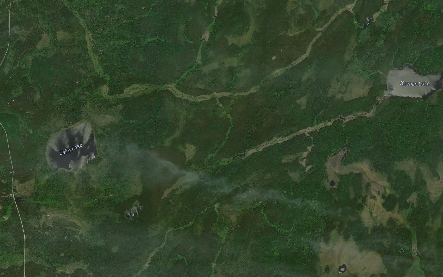 Satellite map of the Keenan Creek