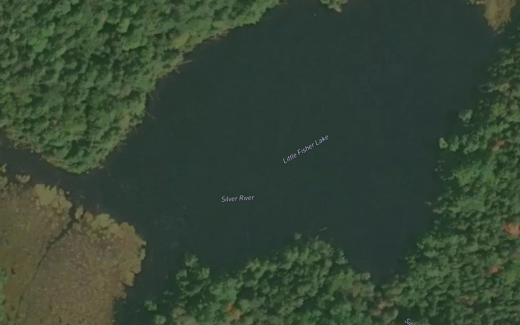 Satellite map of the Little Fisher Lake