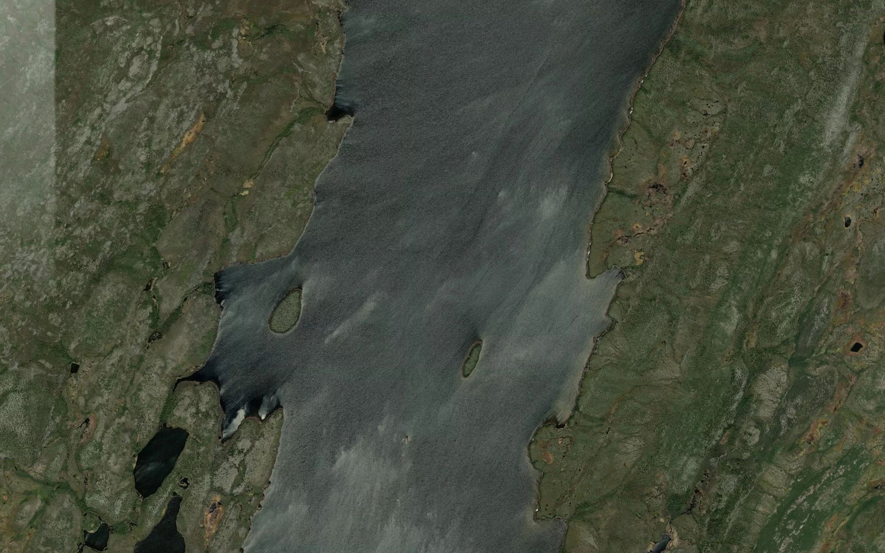Satellite map of the Southeast Arm