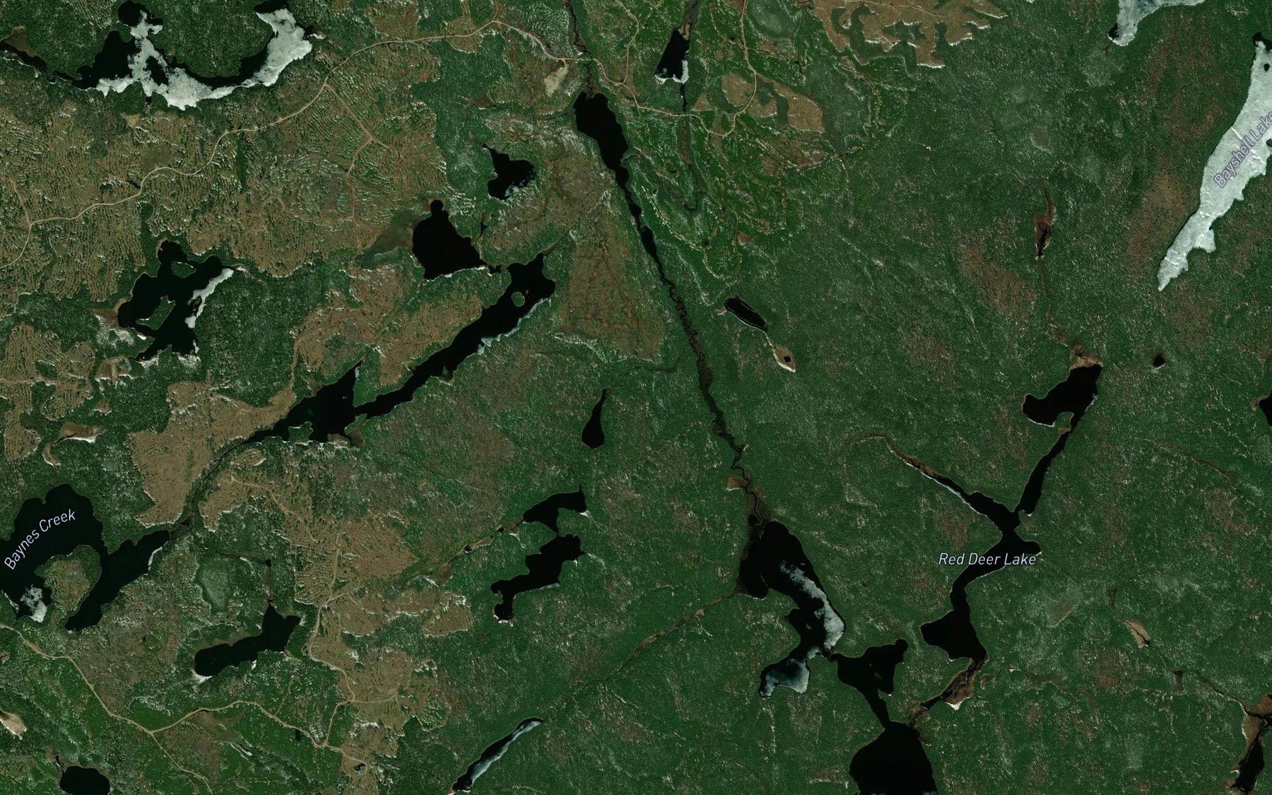 Satellite map of the Otterpelt Creek
