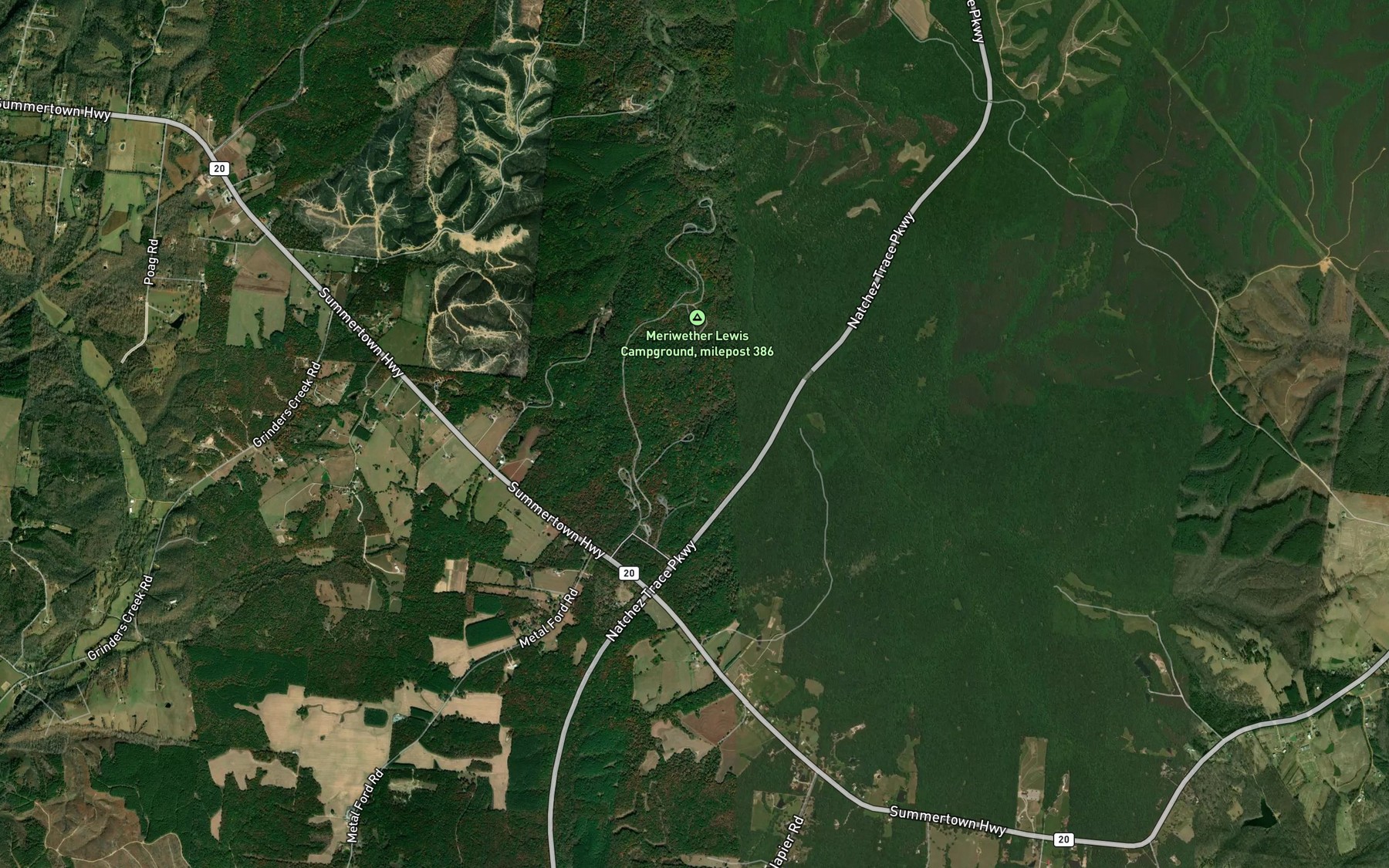 Satellite map of the Old Spring
