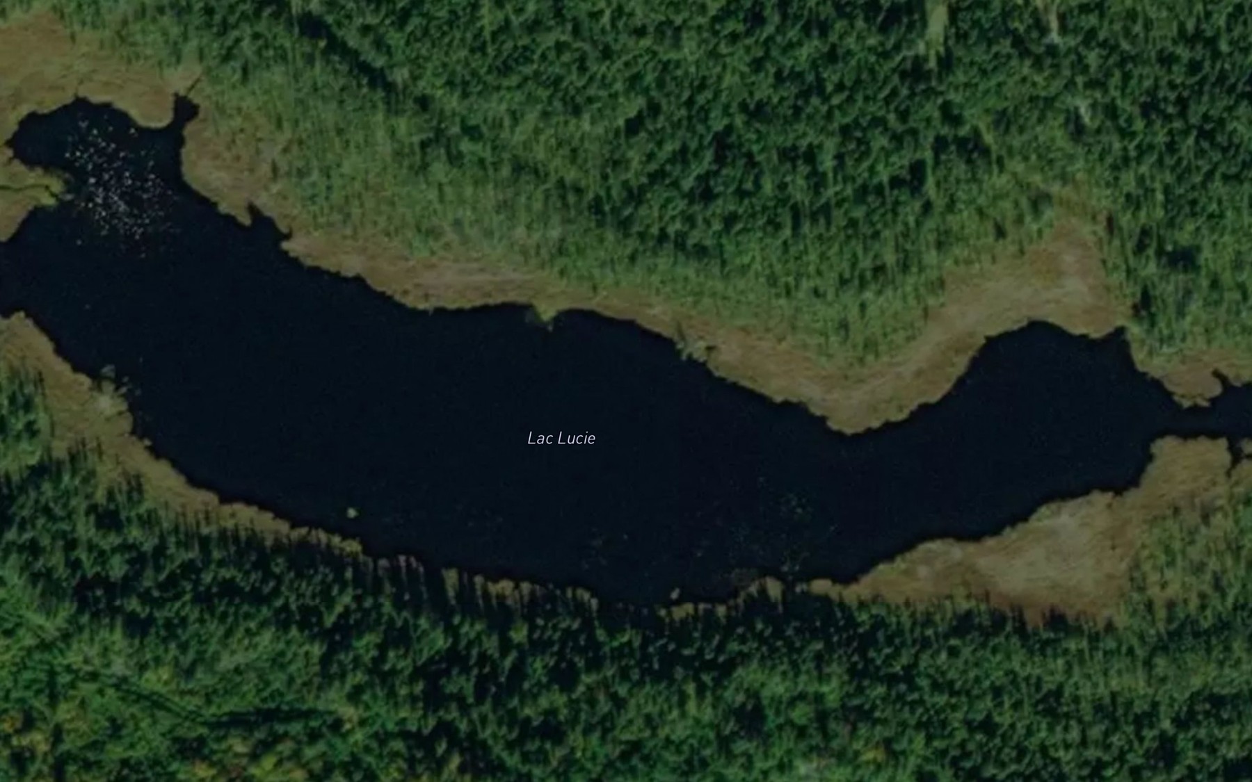 Satellite map of the Lac Lucie