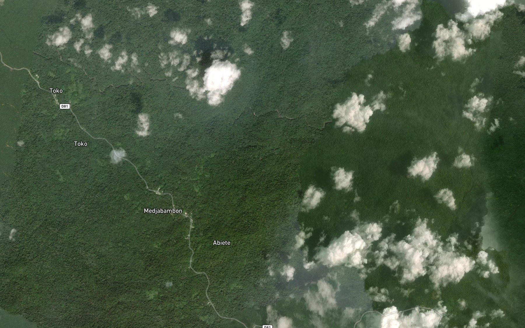 Satellite map of the Benia