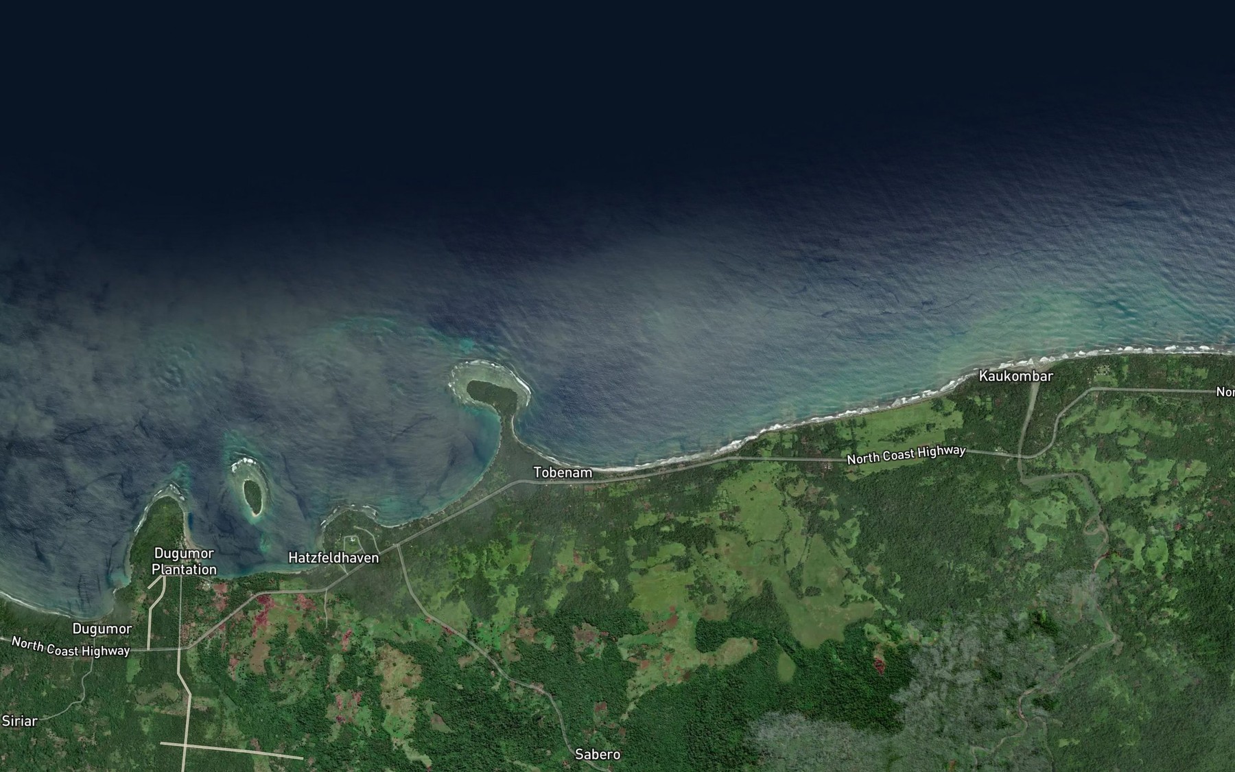 Satellite map of the Harbour Reef