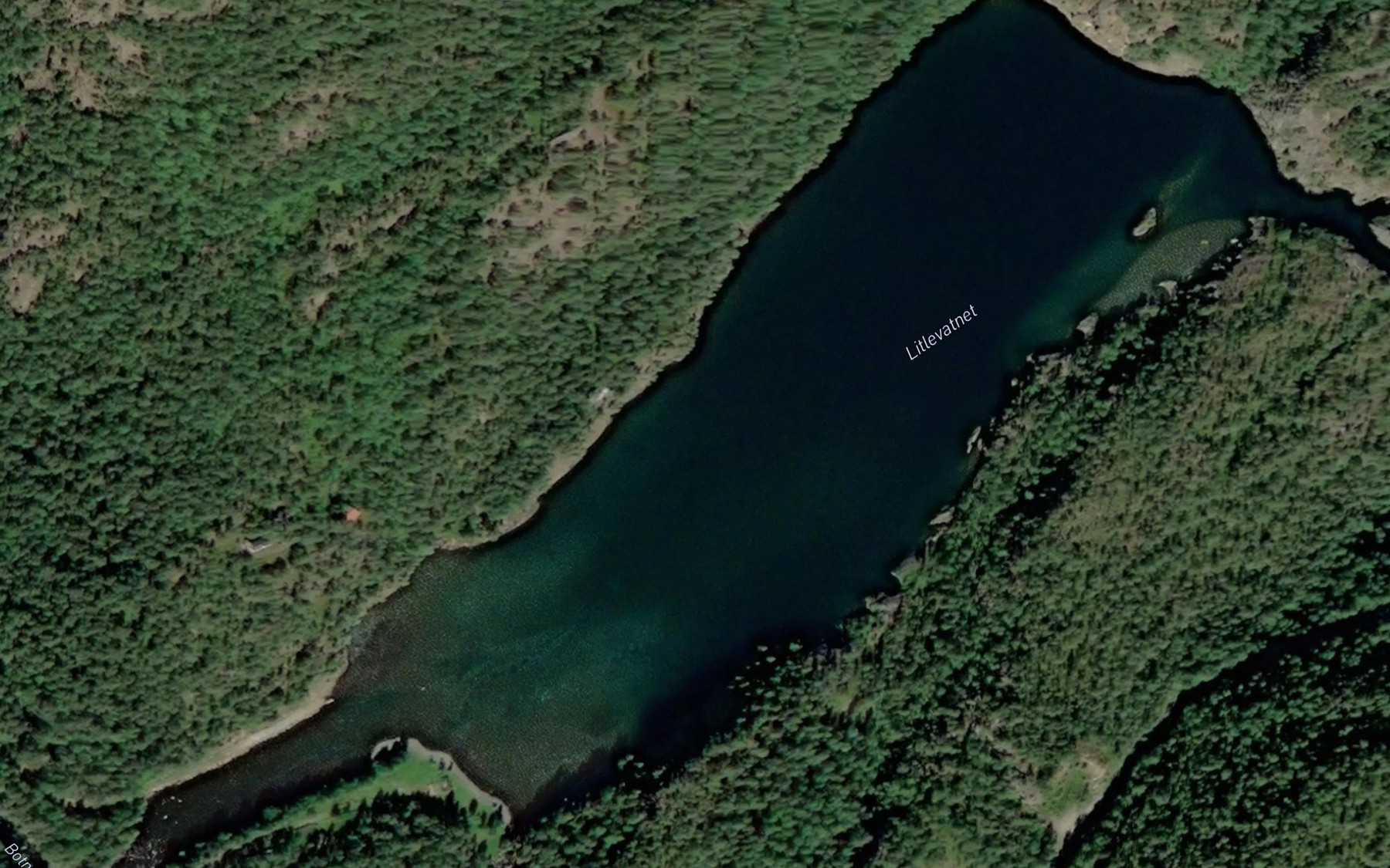 Satellite map of the Lisjvatnet