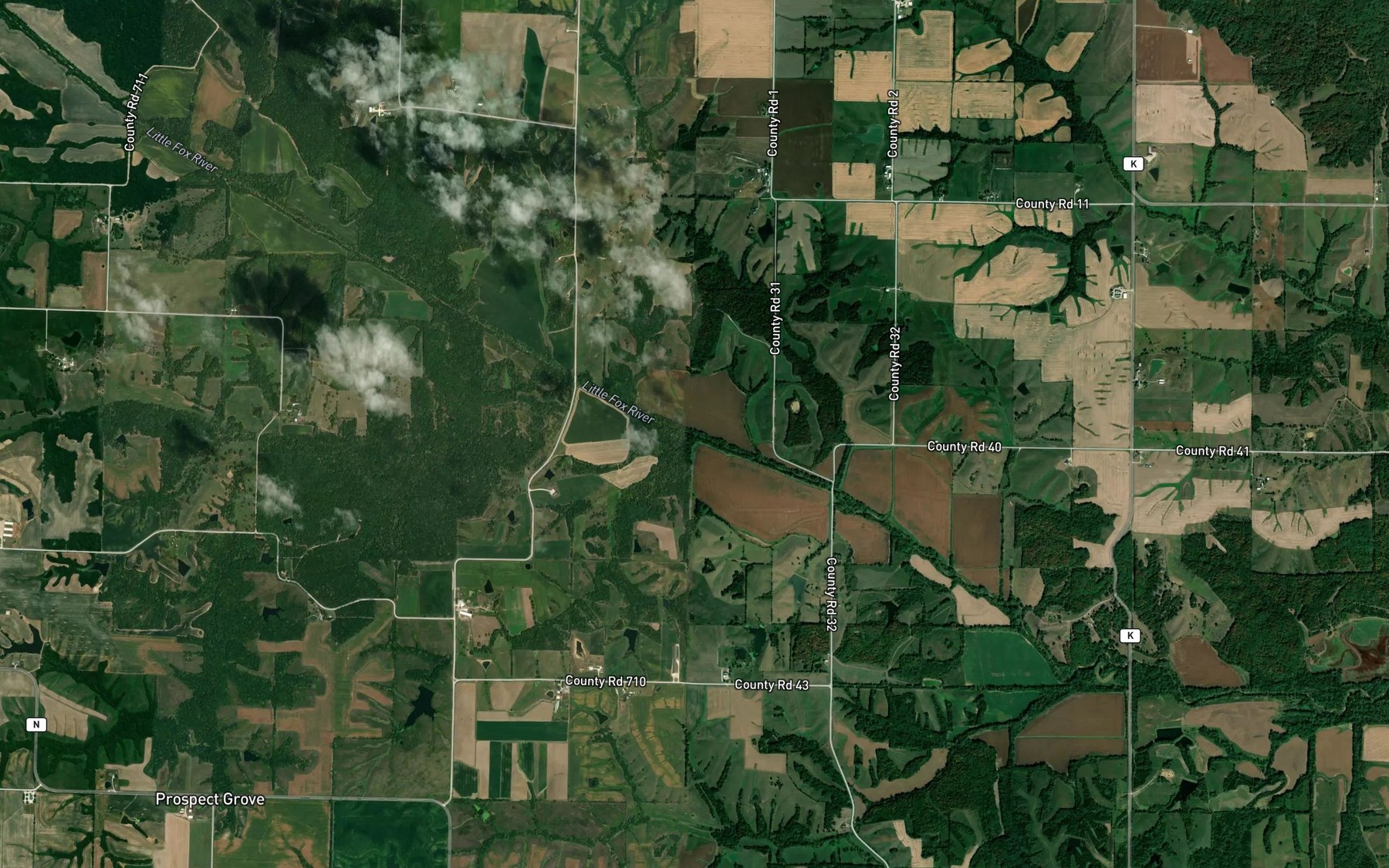 Satellite map of the Turkey Branch