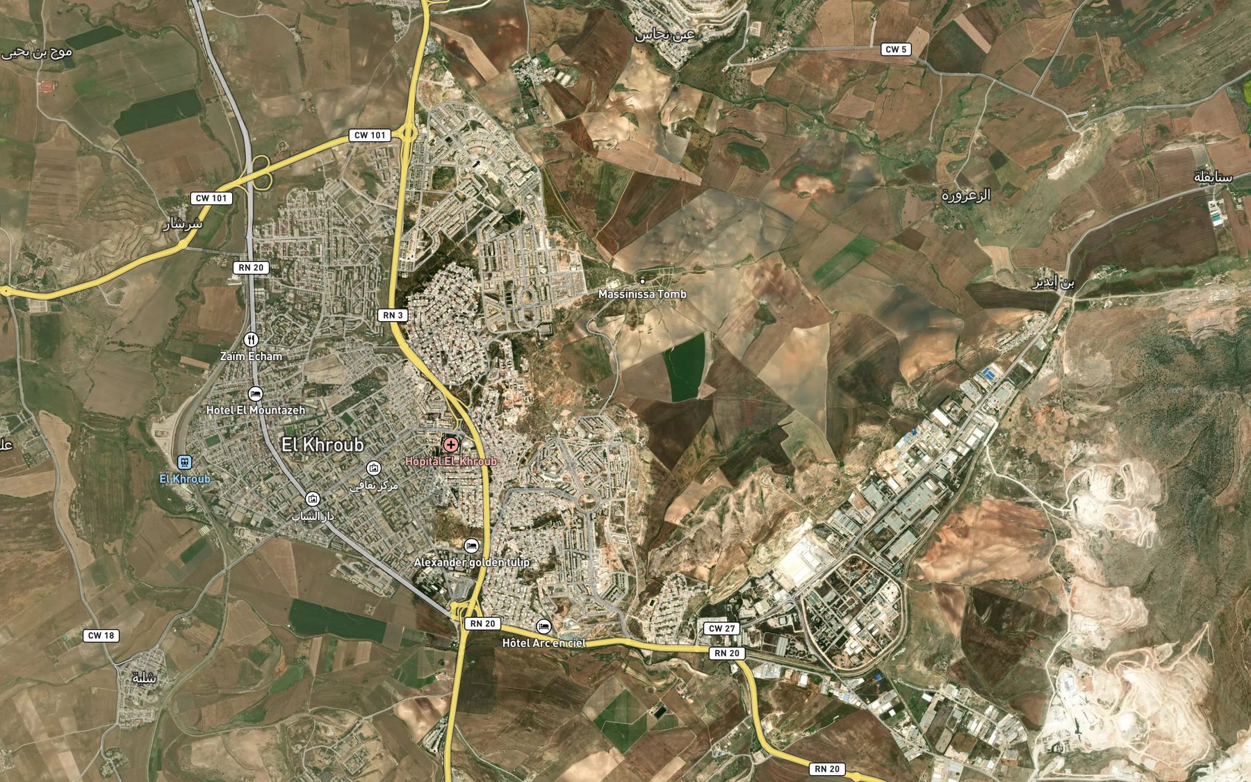Satellite map of the Ain Fatoun