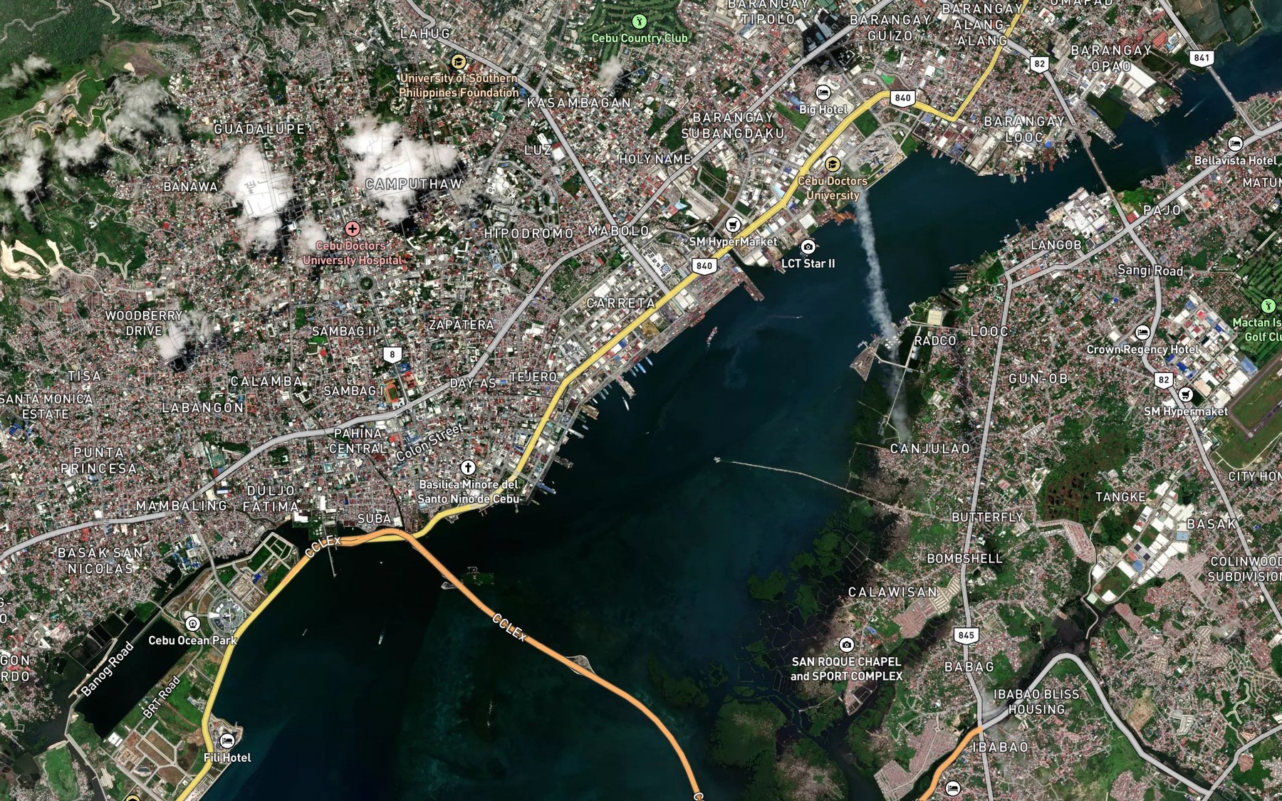 Satellite map of the Tinago Estero