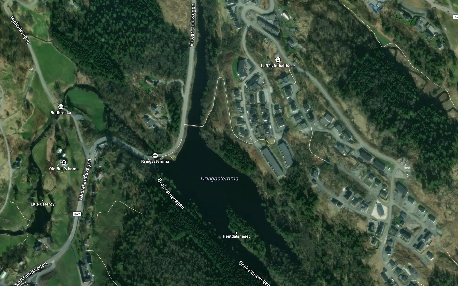 Satellite map of the Kringastemma