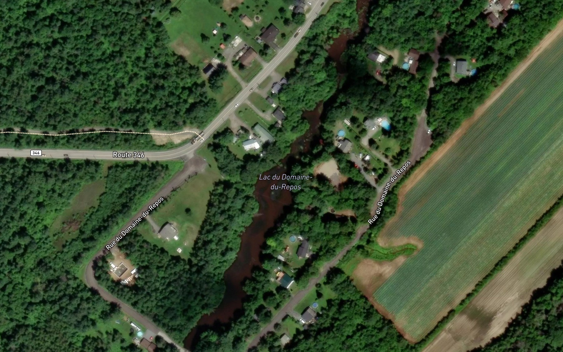 Satellite map of the Lac Sainte-Julienne