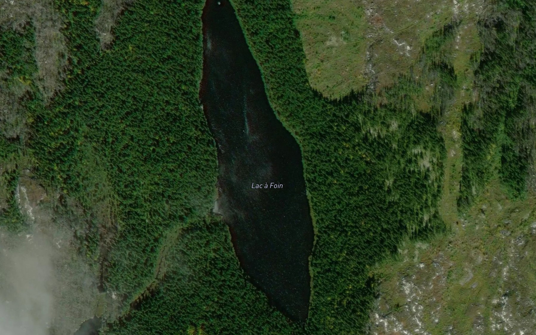 Satellite map of the Lac a Foin