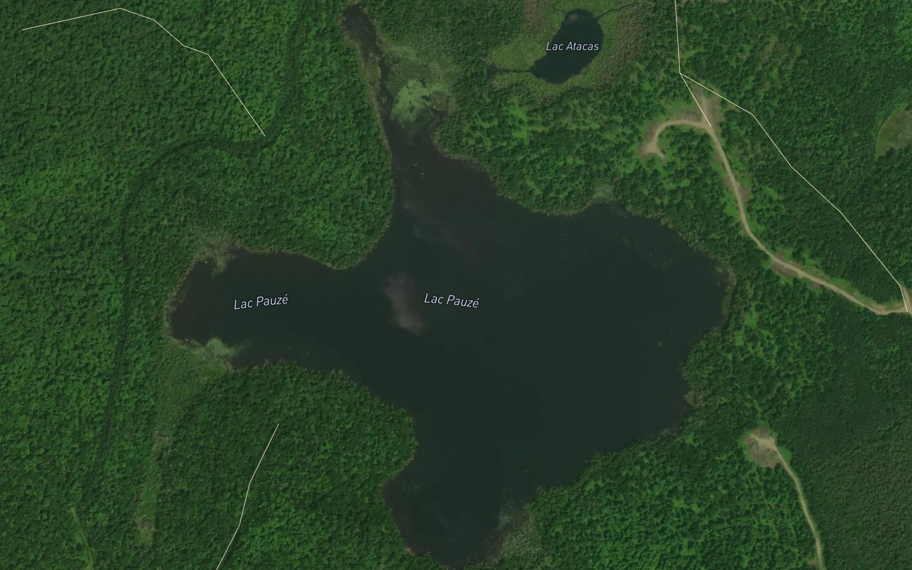 Satellite map of the Lac Pauze